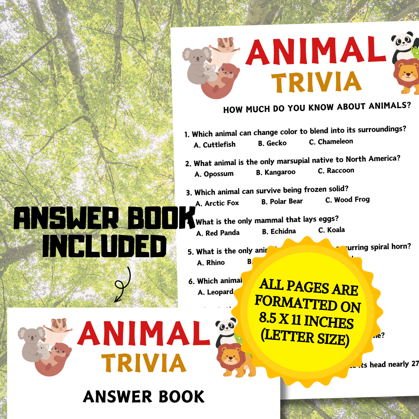 Animal Trivia Game | Animal Knowledge Quiz Game