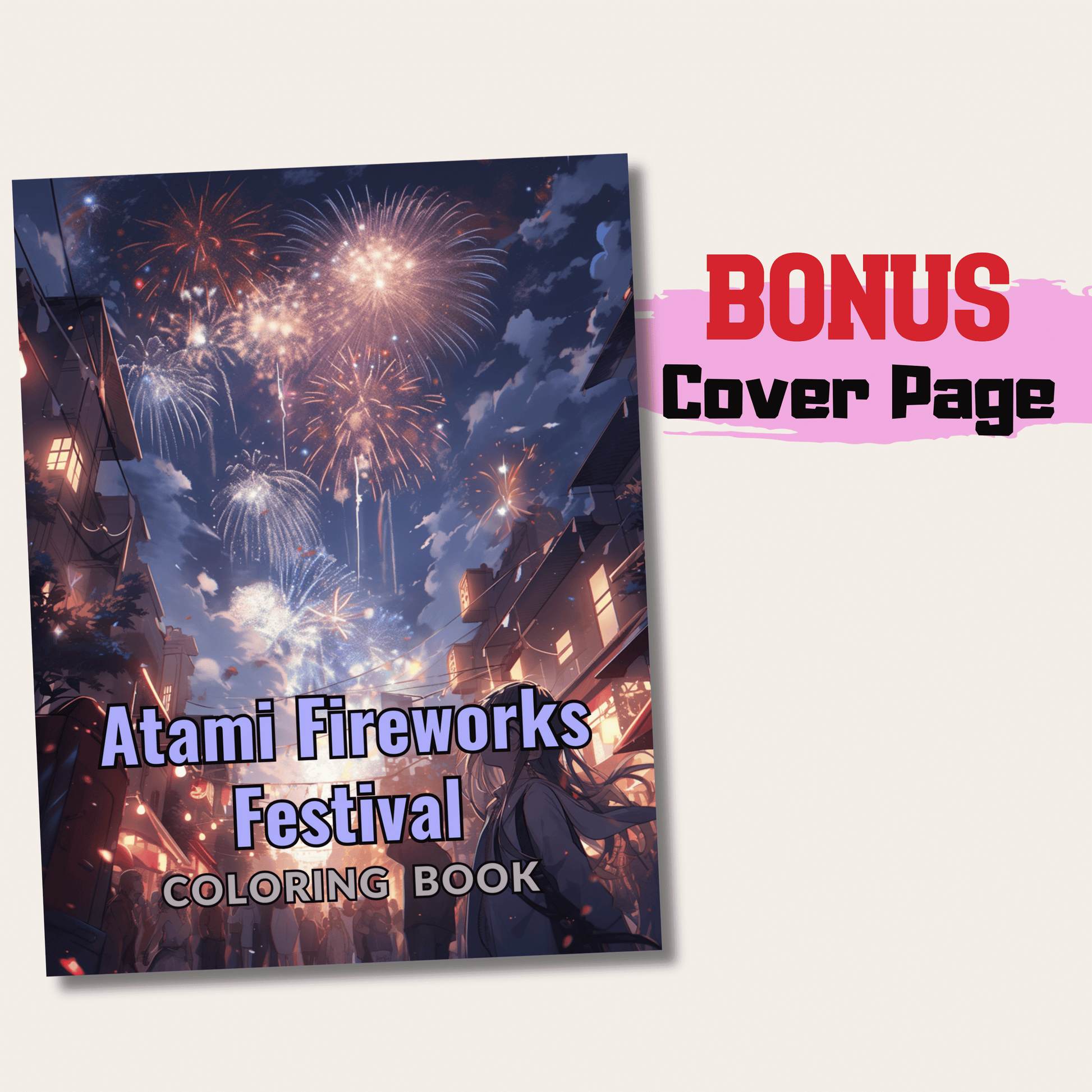 Atami Fireworks Festival Coloring Book 1: Atami Fireworks Festival Cover Page