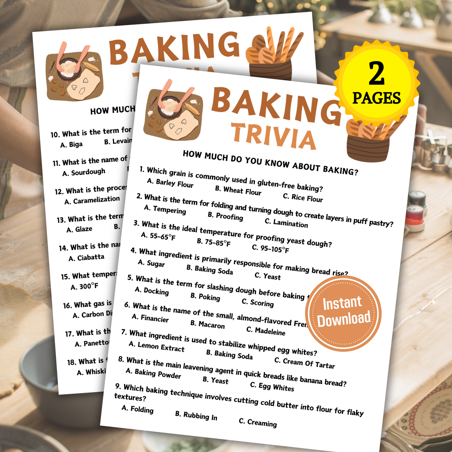Baking Trivia Game | Baking Knowledge Quiz Game