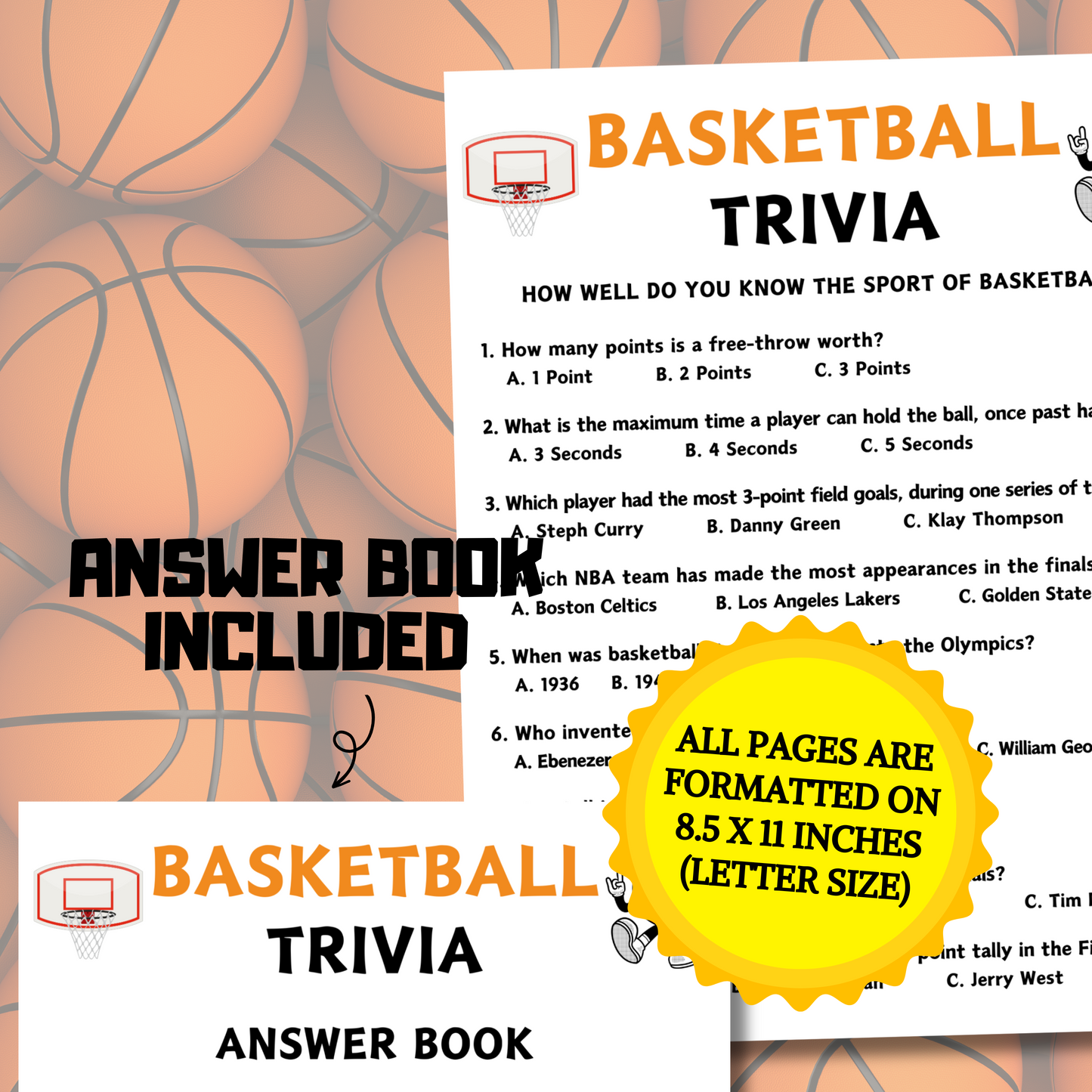 Basketball Trivia Game | Printable NBA Trivia Game