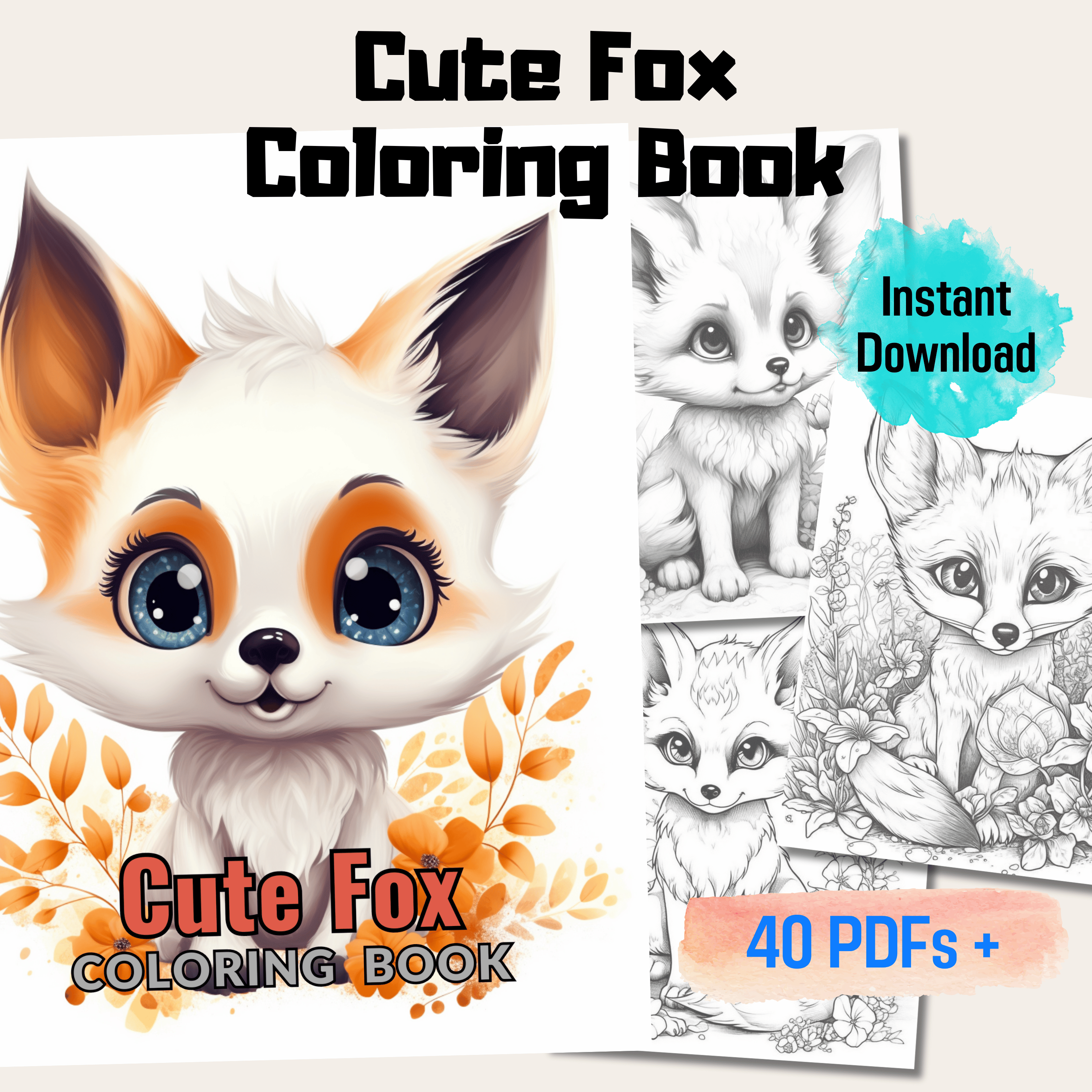 Cute Fox COLORING BOOK For Adults: An Adult Coloring Book Featuring Super  Cute fox animals. this Book Featuring Fun and easy Coloring Pages for  Animal Lovers. of Fun! Suitable for adults (Paperback) 