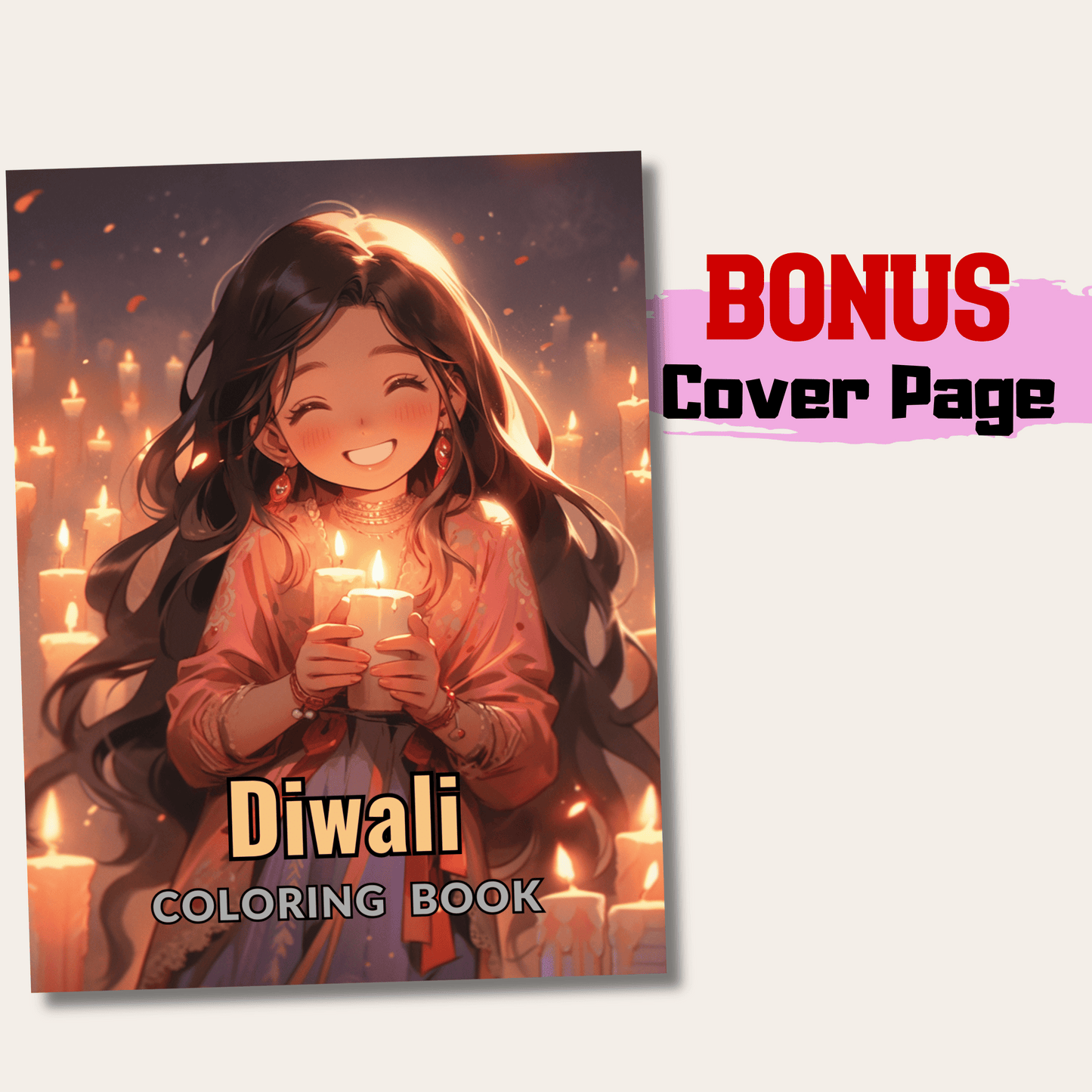 Diwali Coloring Book 1: Diwali Cover Page