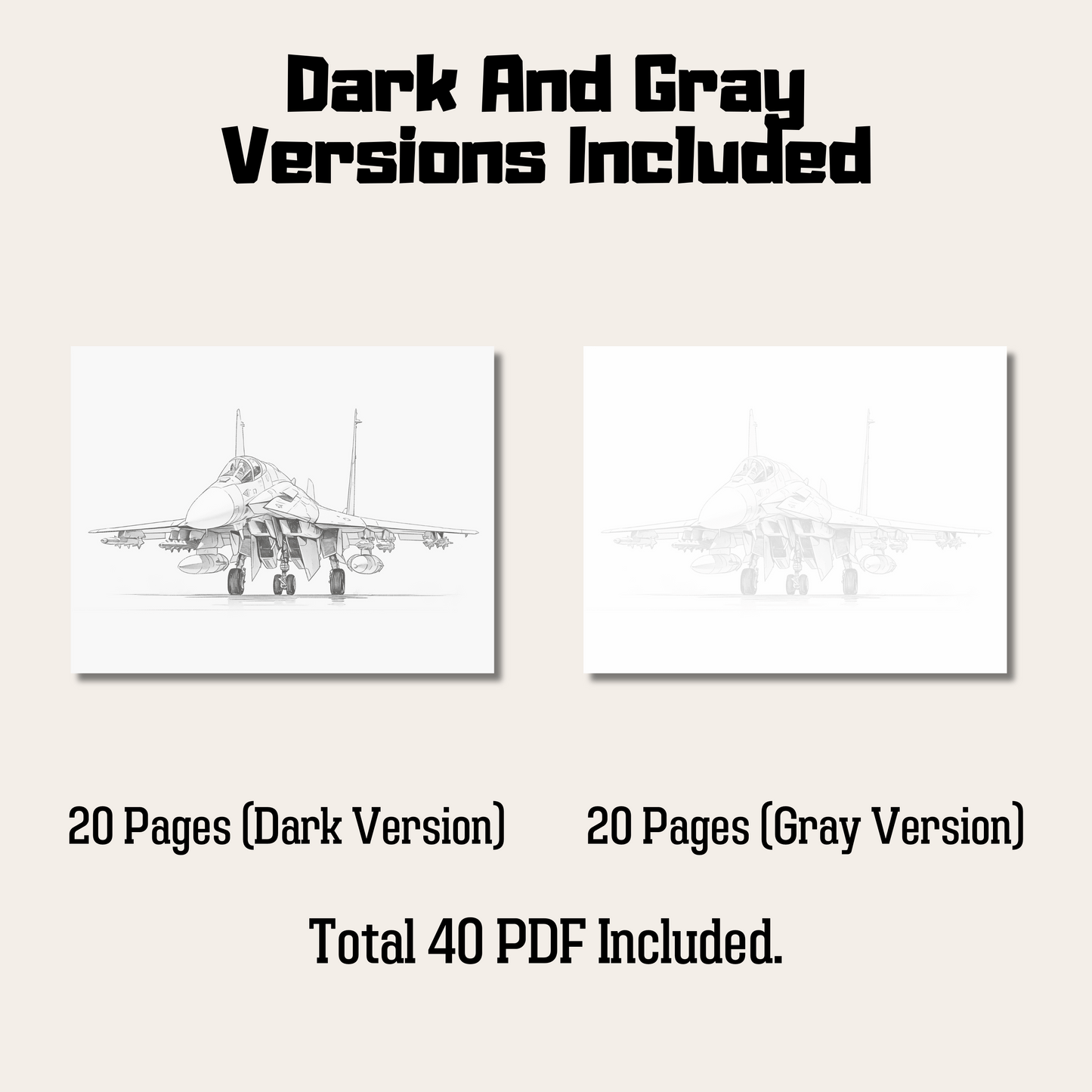 Epic Fighter Jet Coloring Book, Inspire Creativity and Learning with Action-Packed Aircraft Designs