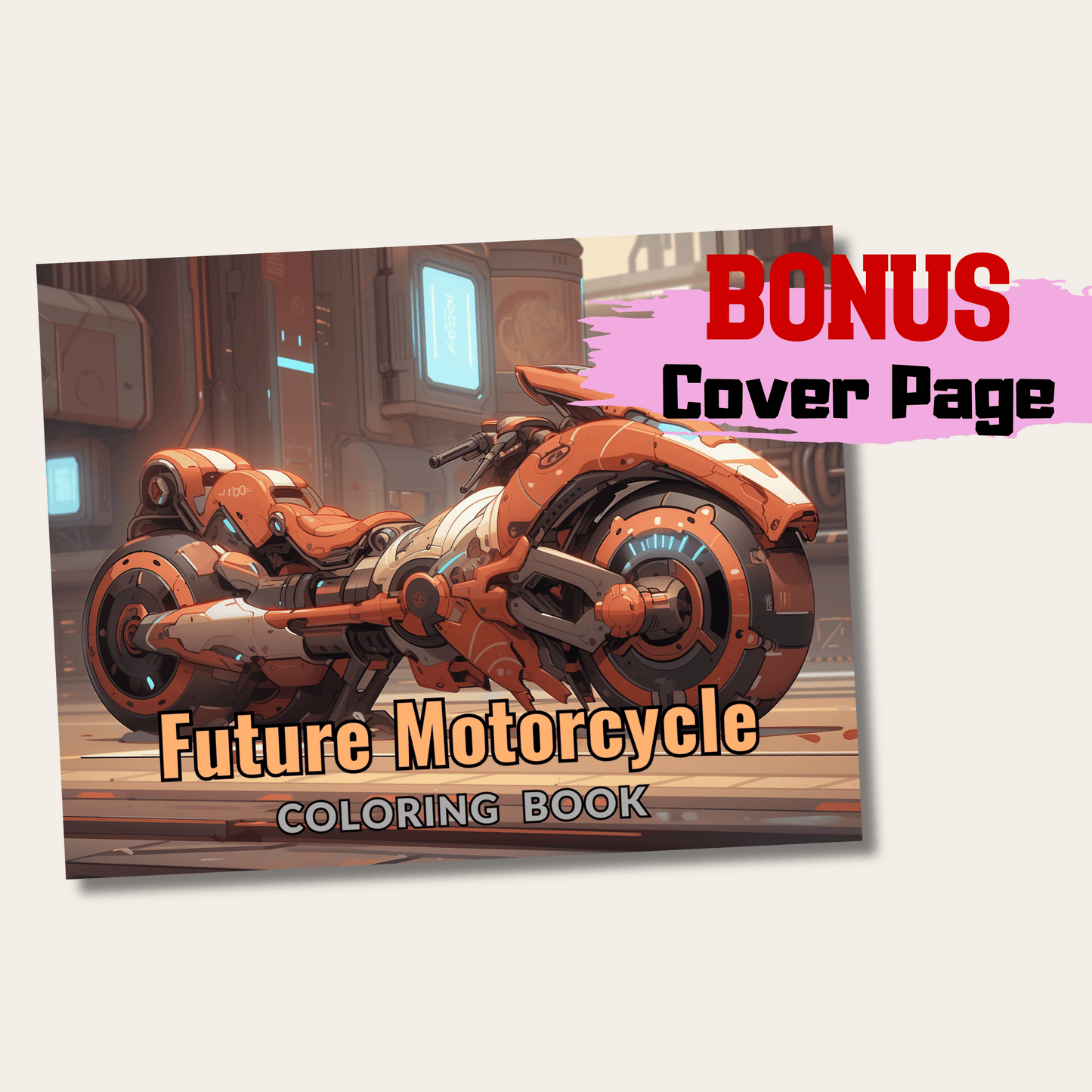 Future Motorcycle Coloring Book, 20 Unique Design of Future Motorbike Coloring Pages