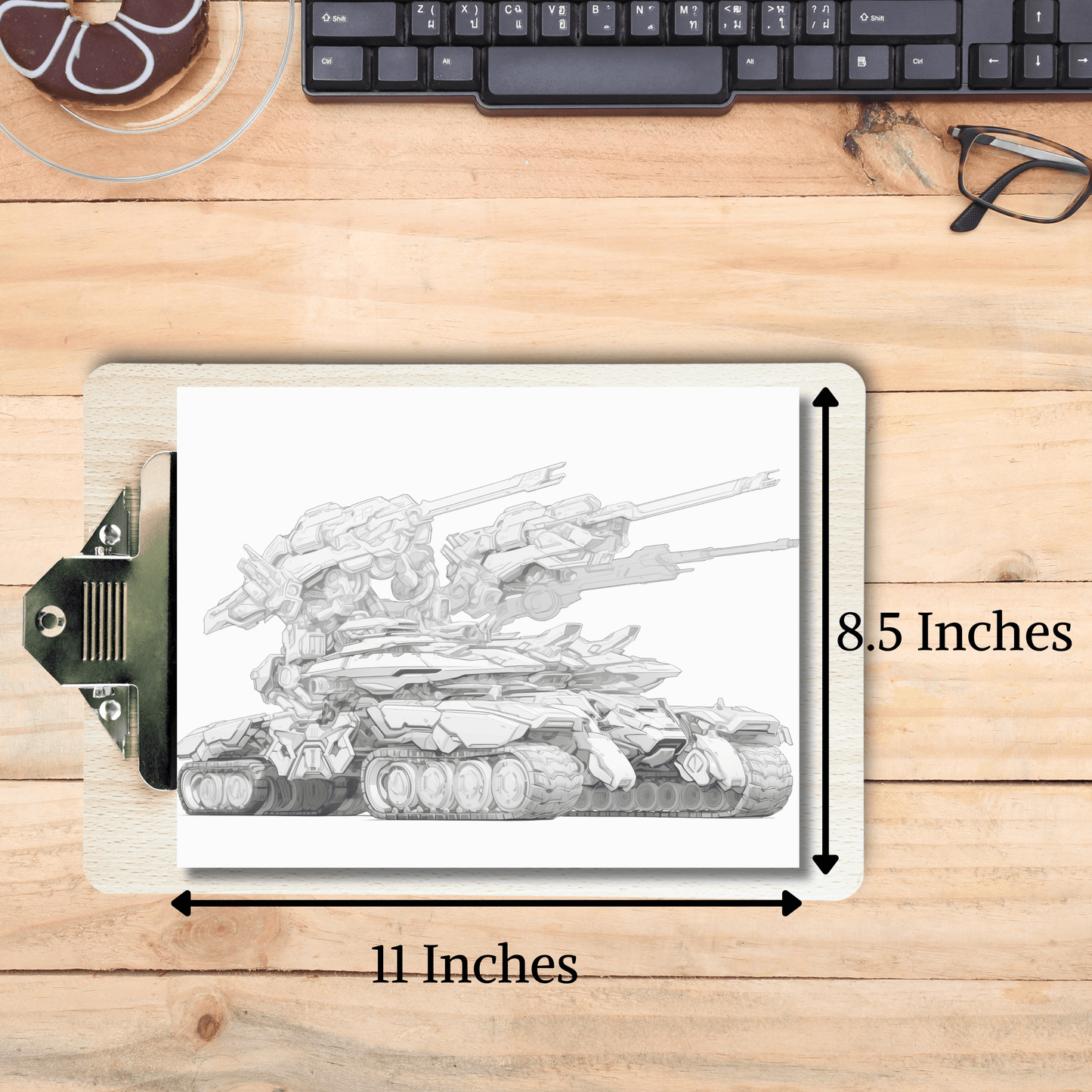 Future Tank Coloring Book, Fun and Educational Activity