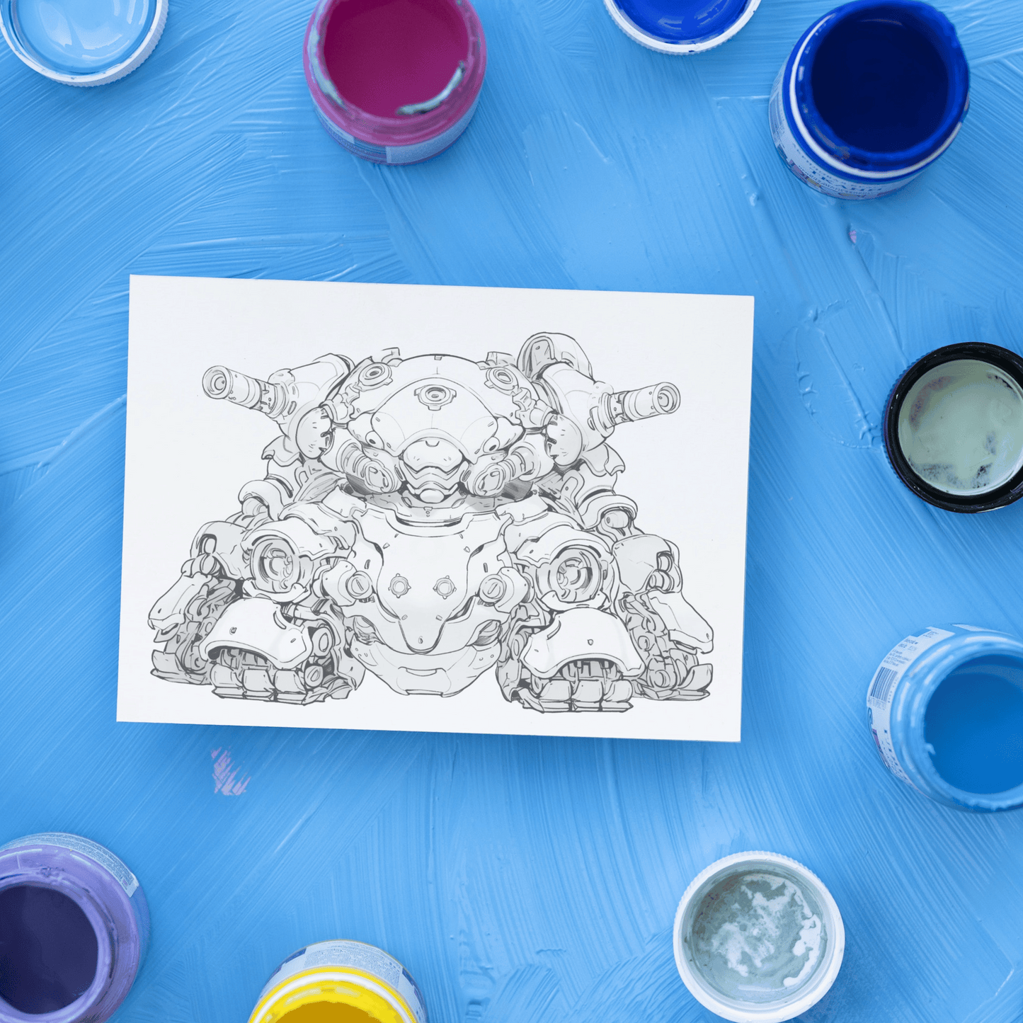 Future Tank Coloring Book, Fun and Educational Activity