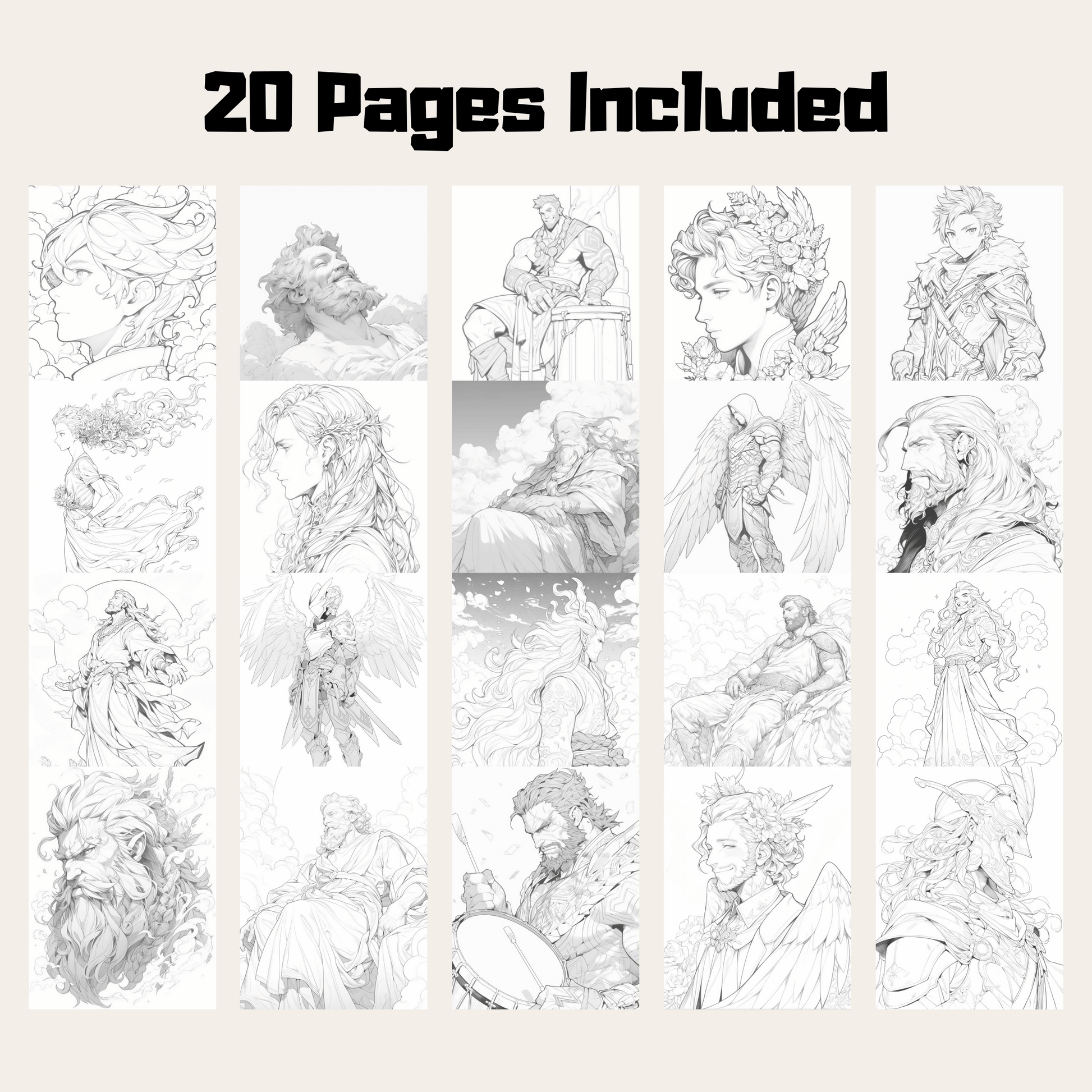 Greek God Aeolus Coloring Book 1: Aeolus 20 Pages Included