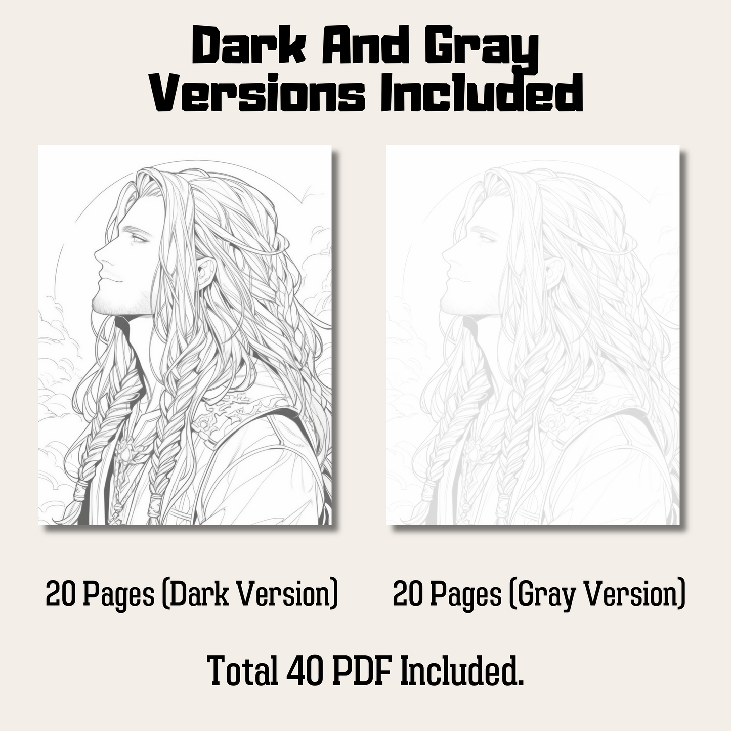 Greek God Apollo Coloring Book 1: Apollo Dark And Gray Versions Demo