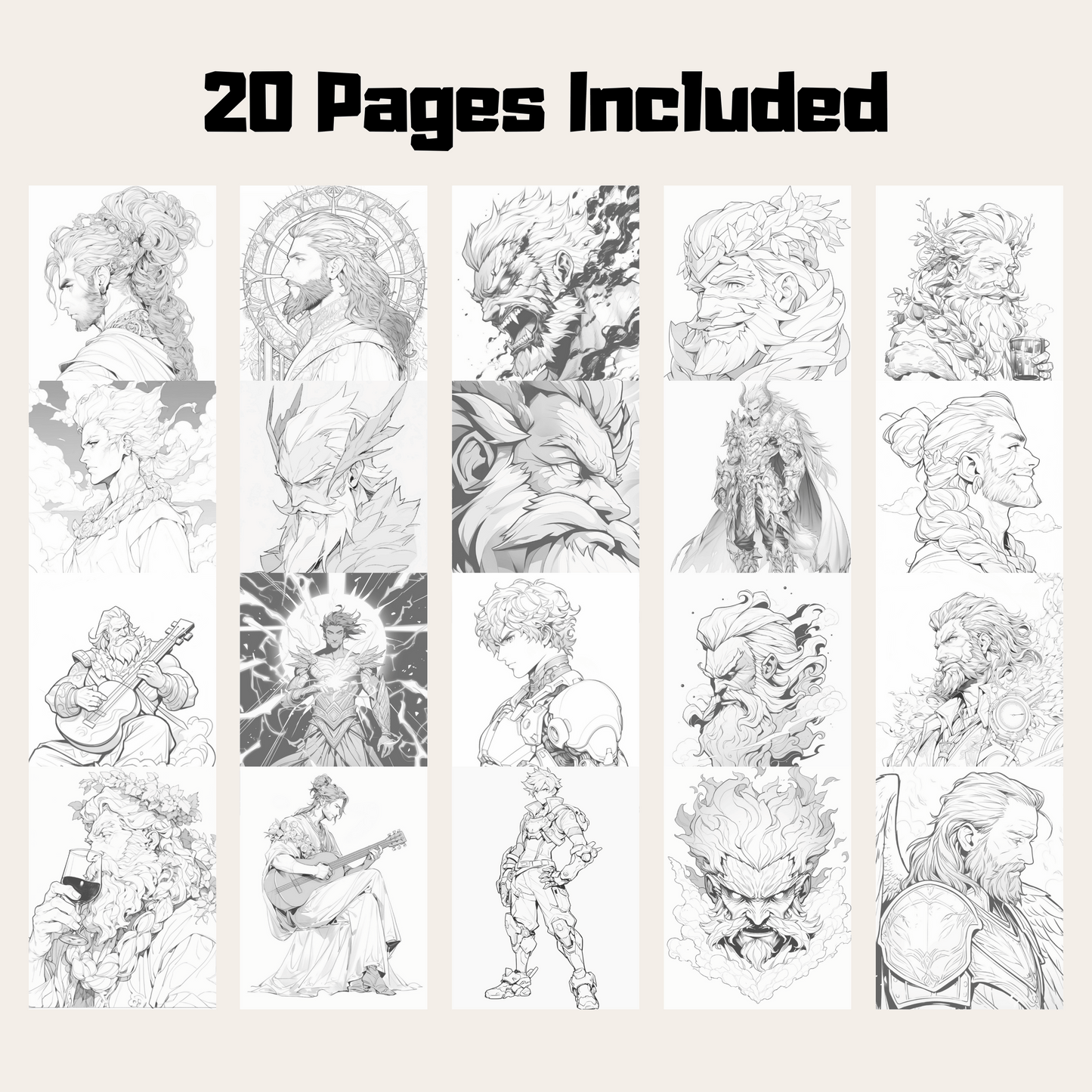 Greek God Cronus Coloring Book 1: Cronus 20 Pages Included