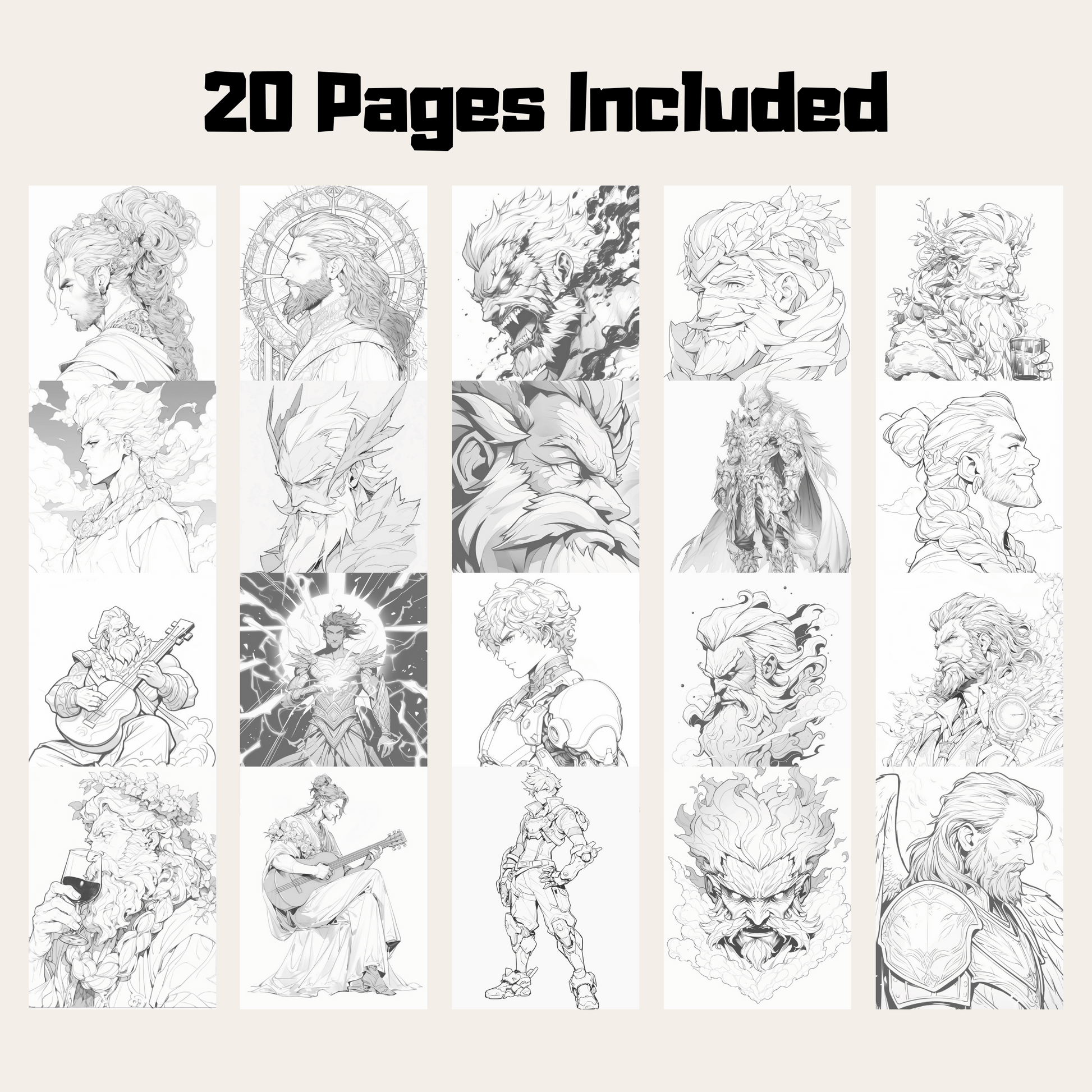 Greek God Cronus Coloring Book 1: Cronus 20 Pages Included