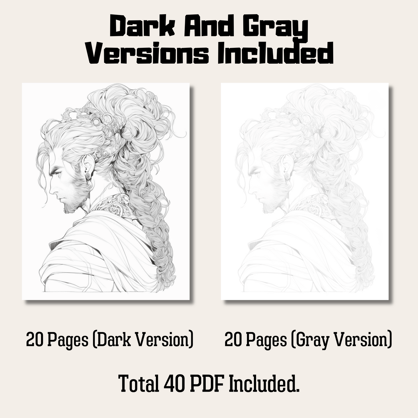 Greek God Cronus Coloring Book 1: Cronus Dark And Gray Versions Demo