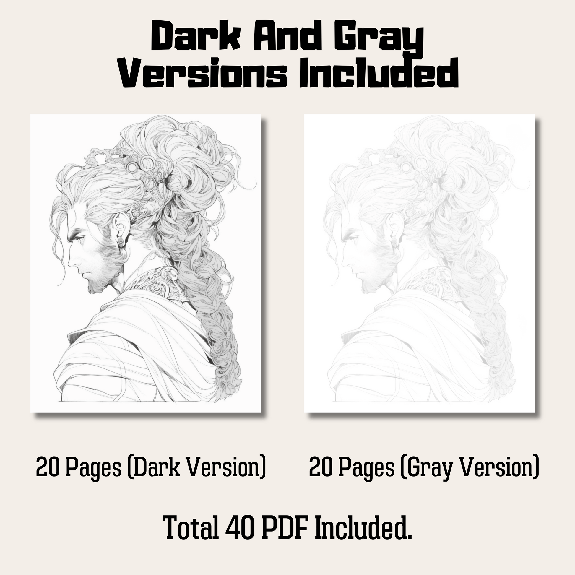 Greek God Cronus Coloring Book 1: Cronus Dark And Gray Versions Demo