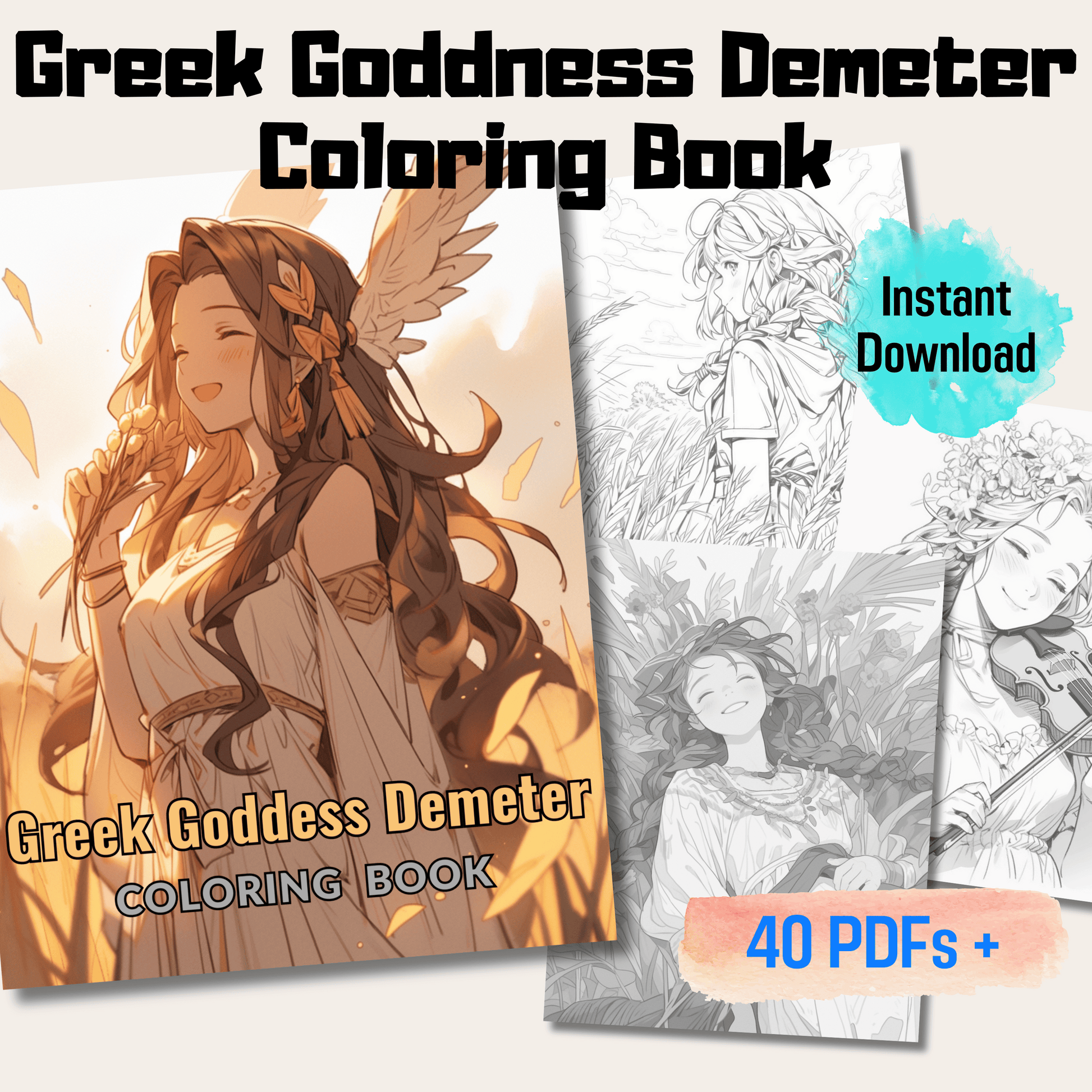 Greek Goddess Demeter Coloring Book 1: Demeter