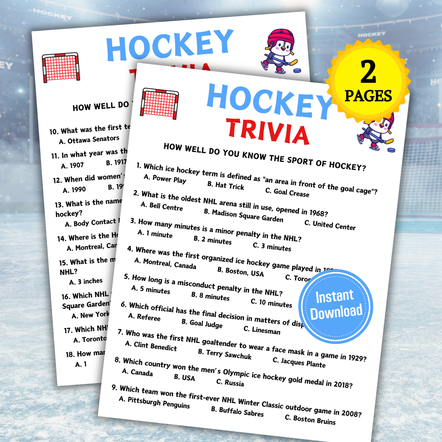 Hockey Trivia Game | Hockey Knowledge Quiz Game