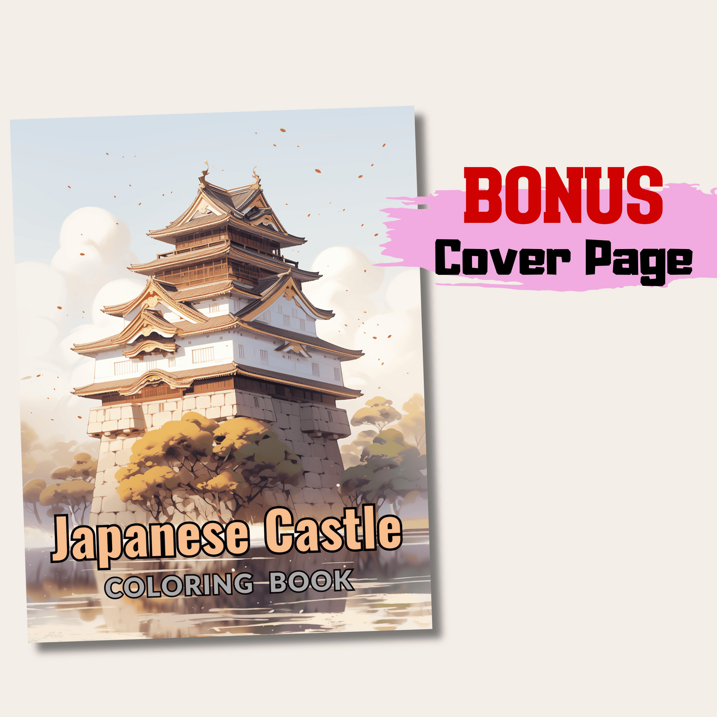 Japanese Castle Coloring Book, Perfect for Art Enthusiasts and History Lovers