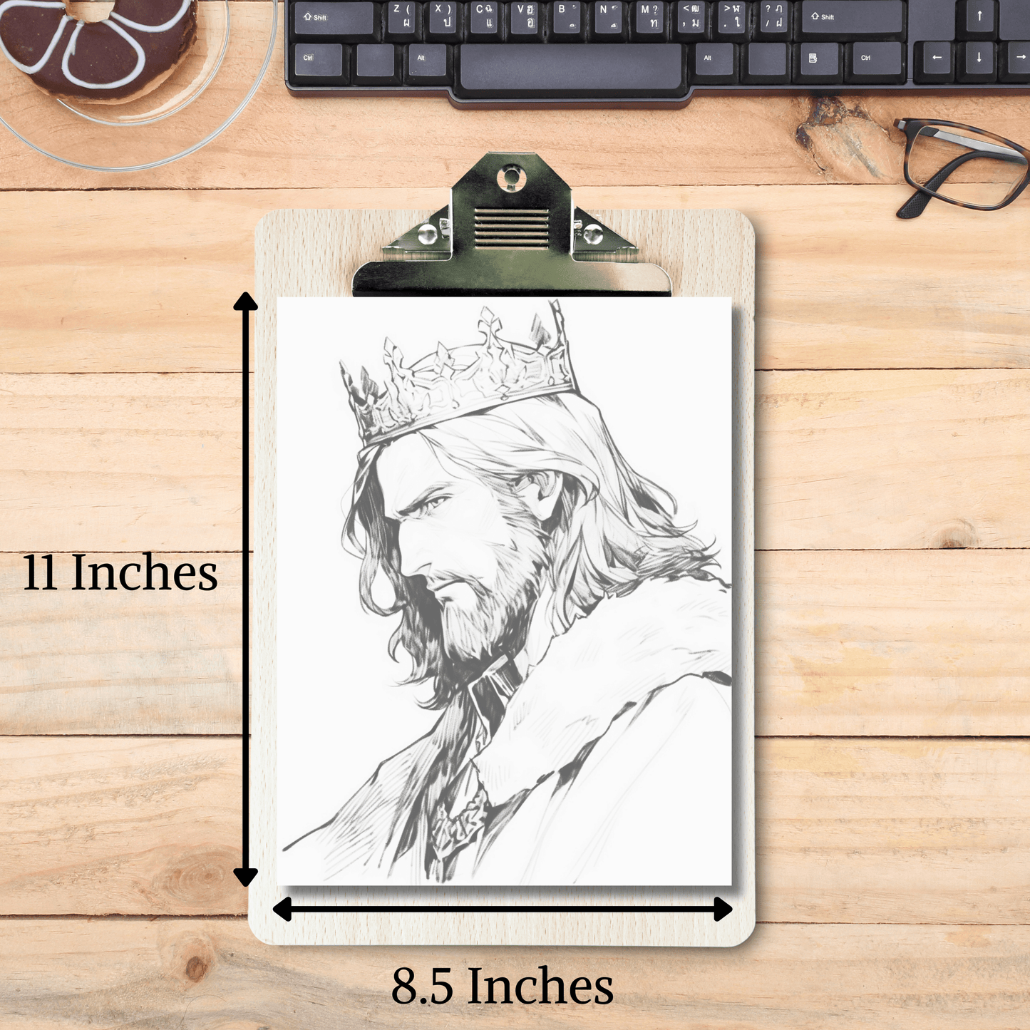 King Arthur Coloring Book 1: King Arthur Print Out Size Demo