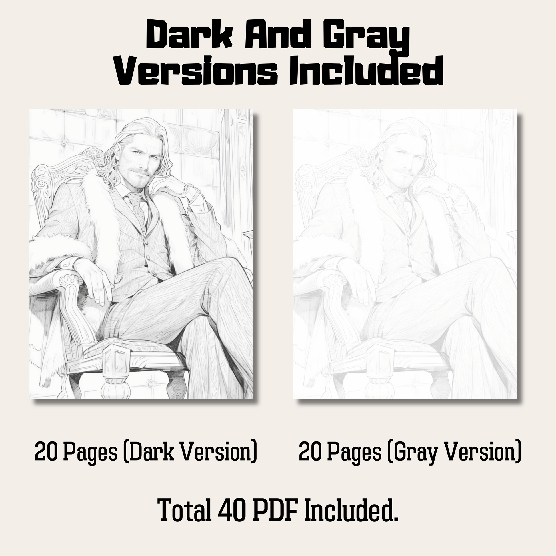 King Arthur Coloring Book 1: King Arthur Dark And Gray Versions Demo