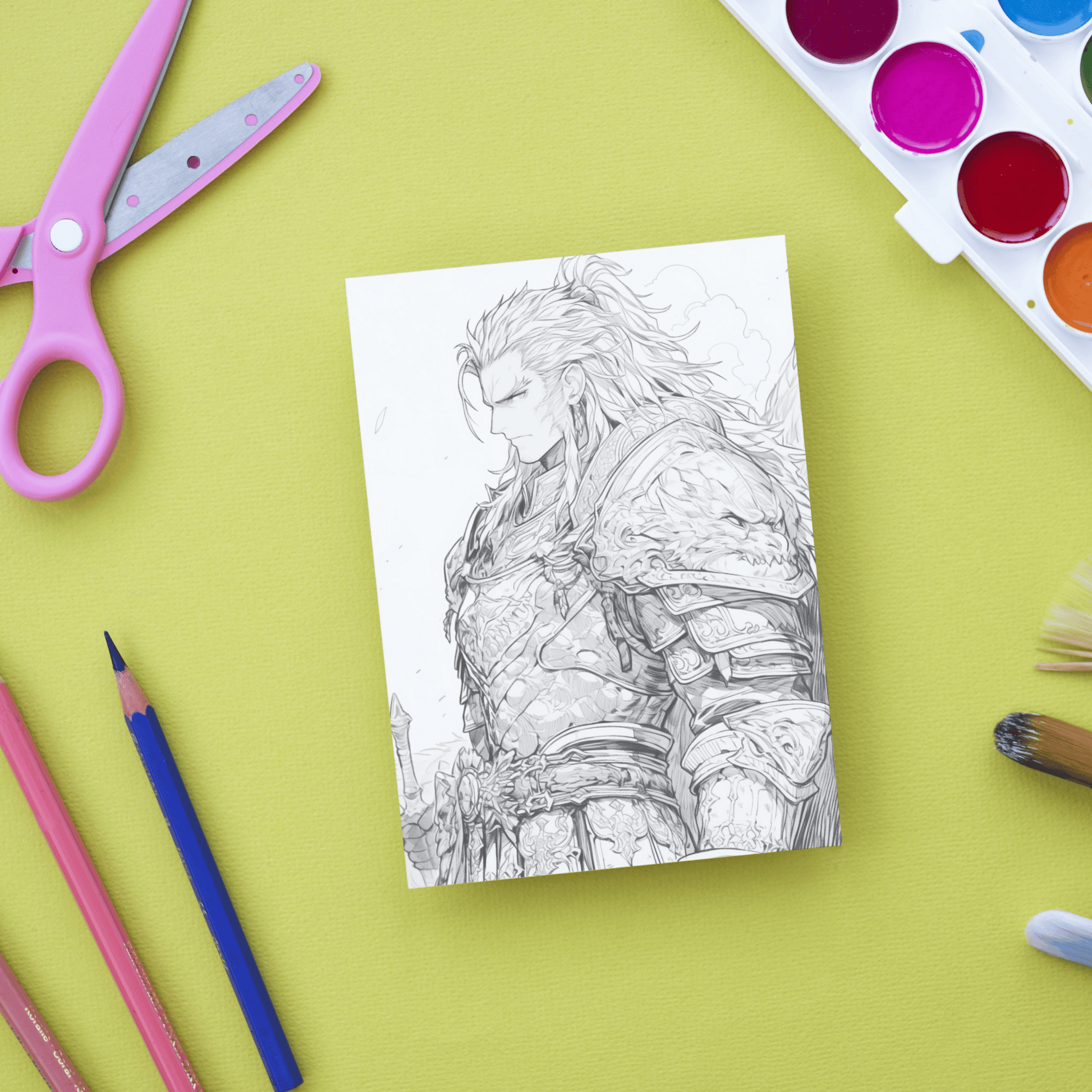 Lu Bu Coloring Book 1: Lu Bu Print Out Demo