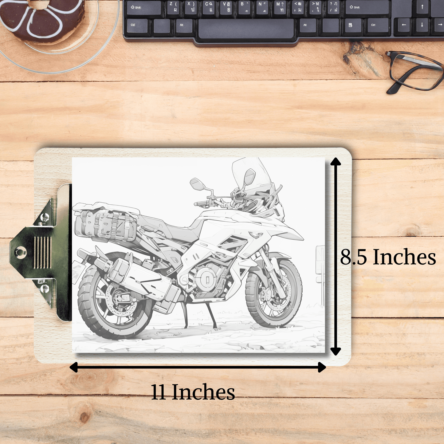 20 Pages Motorbike Coloring Book For All Ages, Perfect for Motorcycle Enthusiasts and Coloring Aficionados