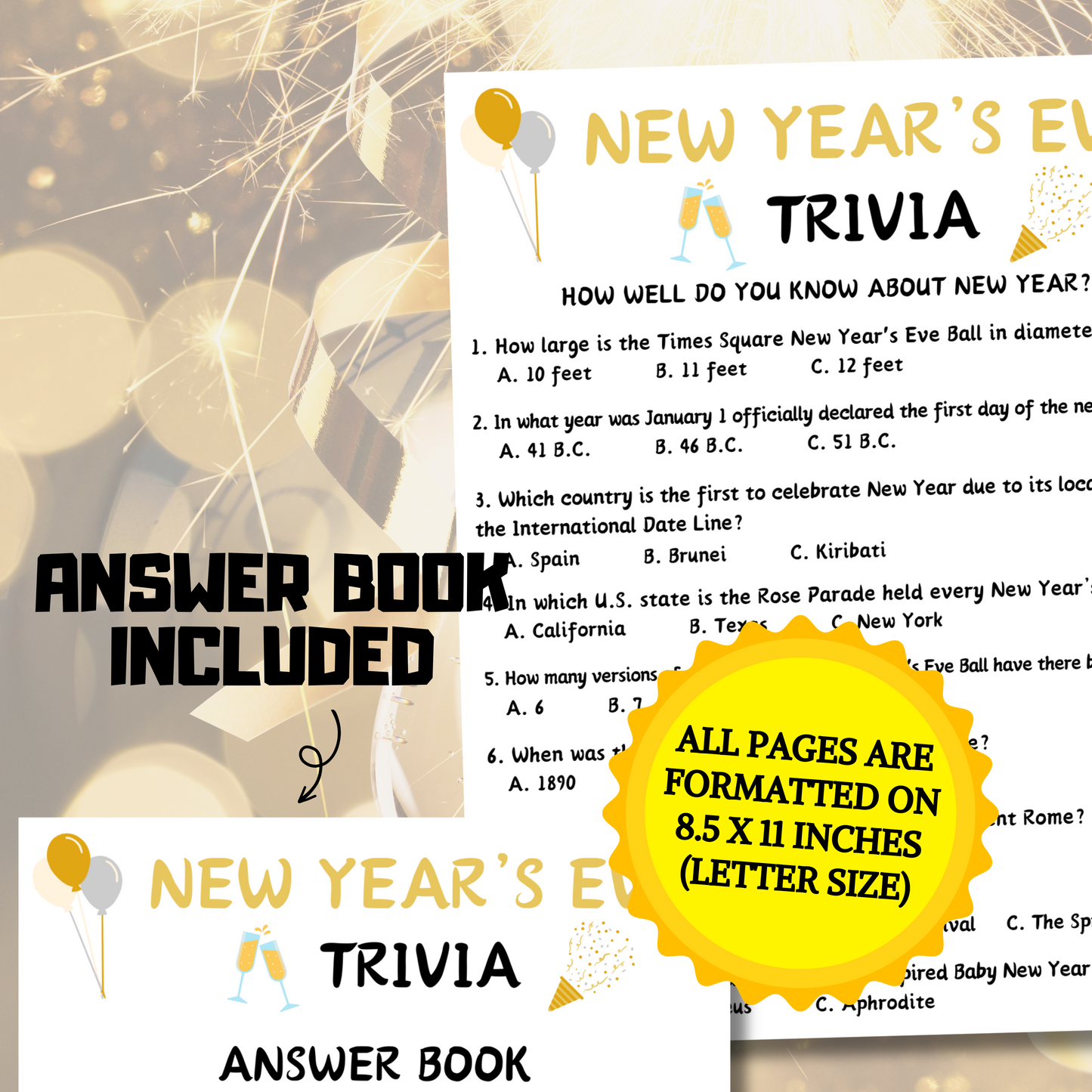 New Year's Eve Games Bundle | New Year Party For All Age