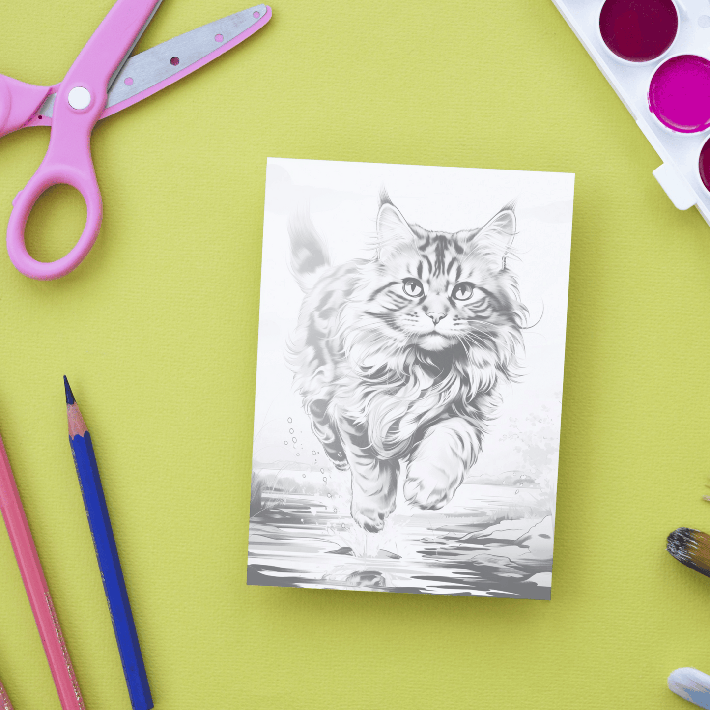 Realistic American Bobtail Coloring Book, 20 American Bobtail Grayscale Coloring Pages