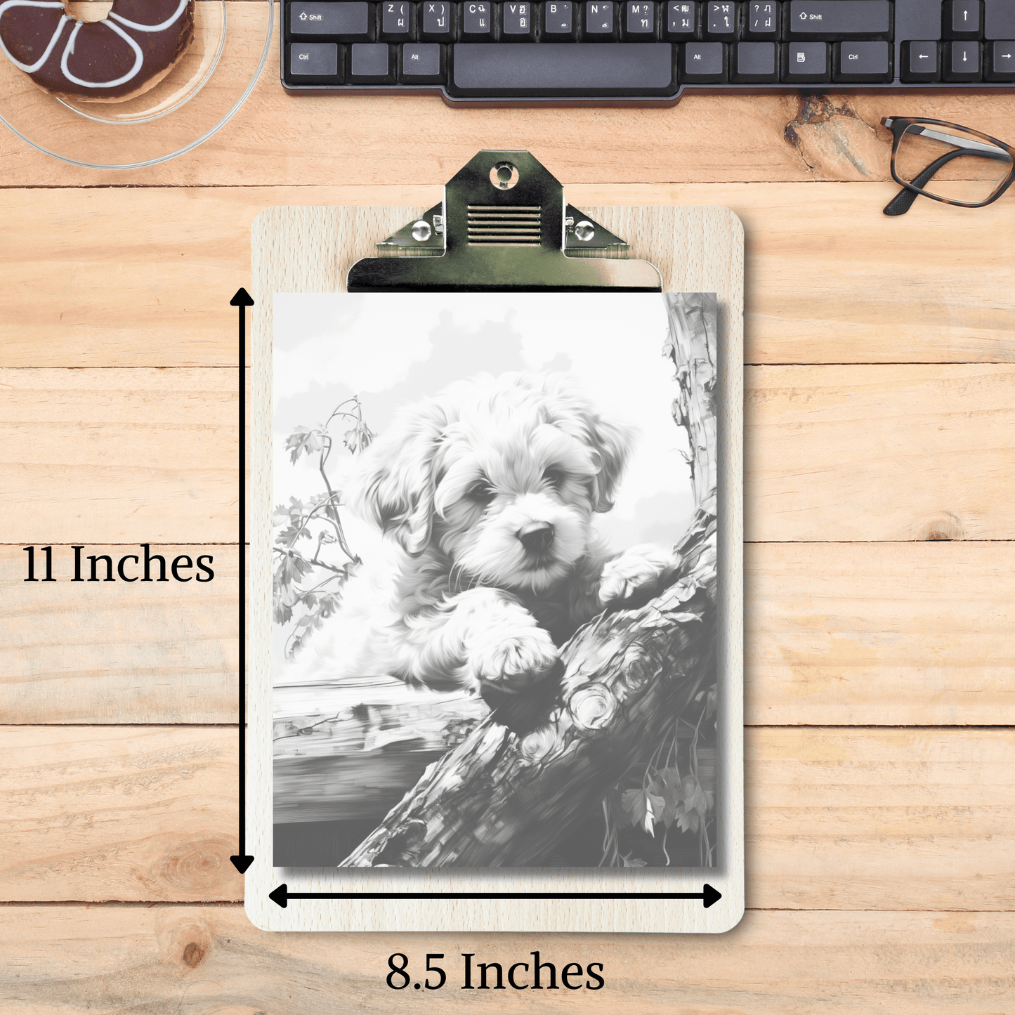 Realistic Bichon Frise Coloring Book, 20 Detail Grayscale Adult and Kids Dog Coloring Page