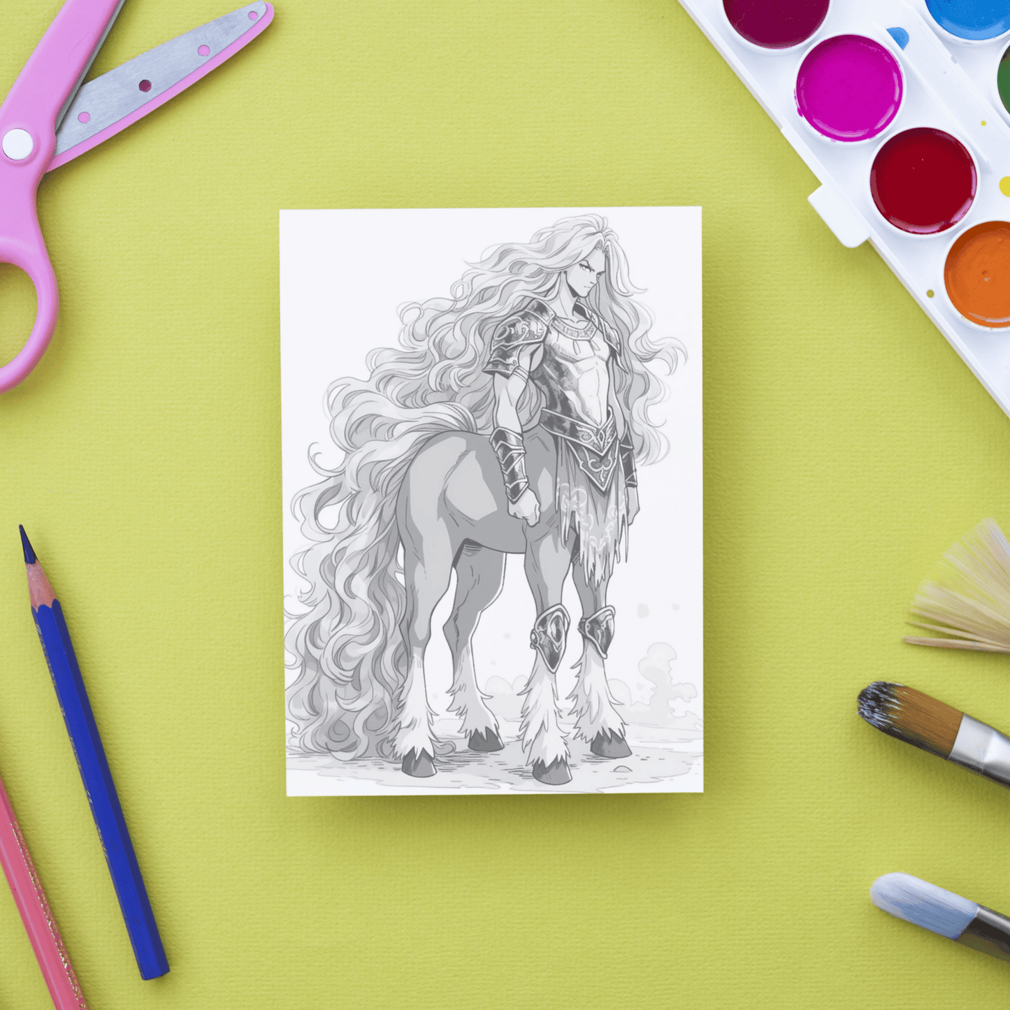 Realistic Centaur Coloring Book 1: Centaur Print Out Demo