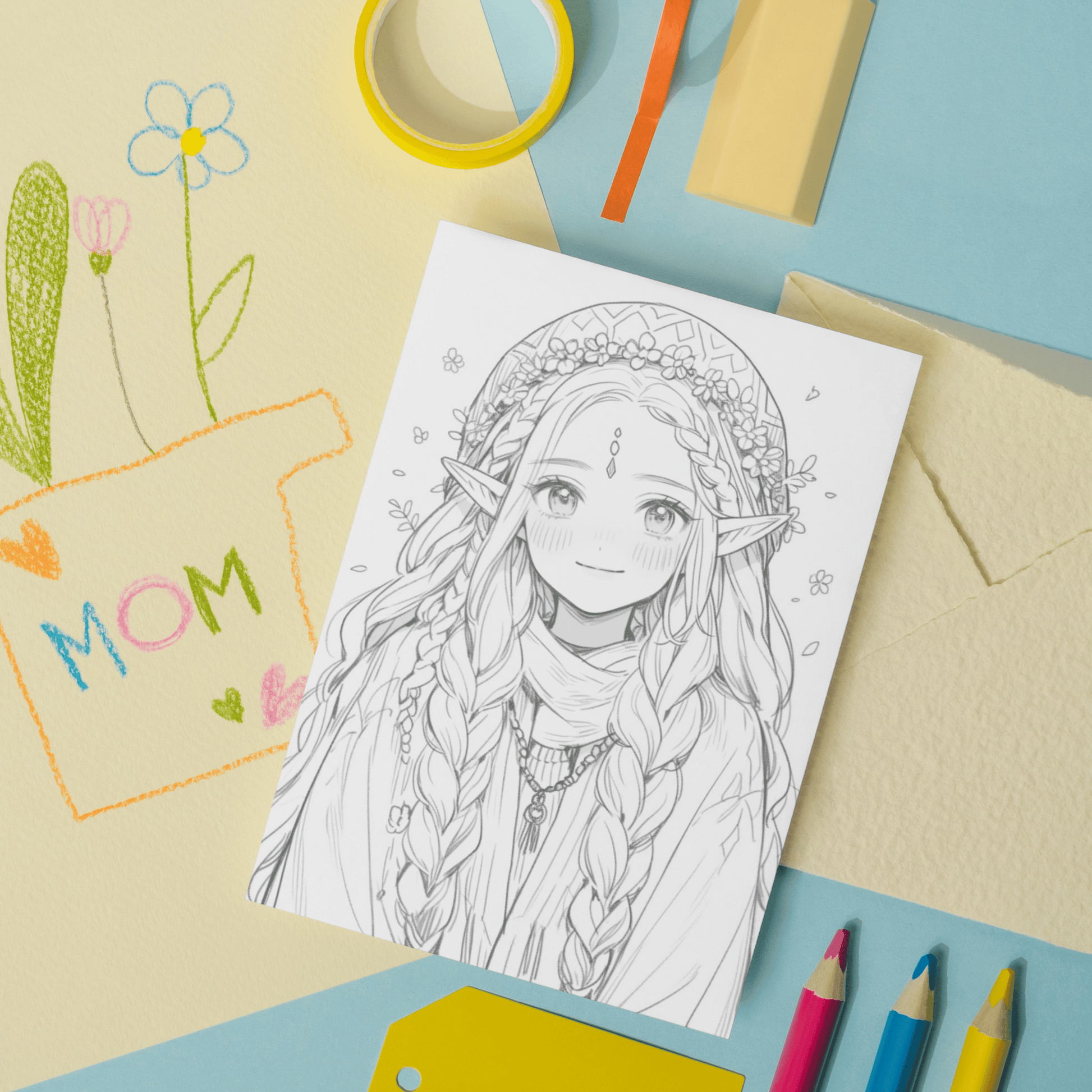 Realistic Elf Coloring Book 1: Elf Print Out Demo