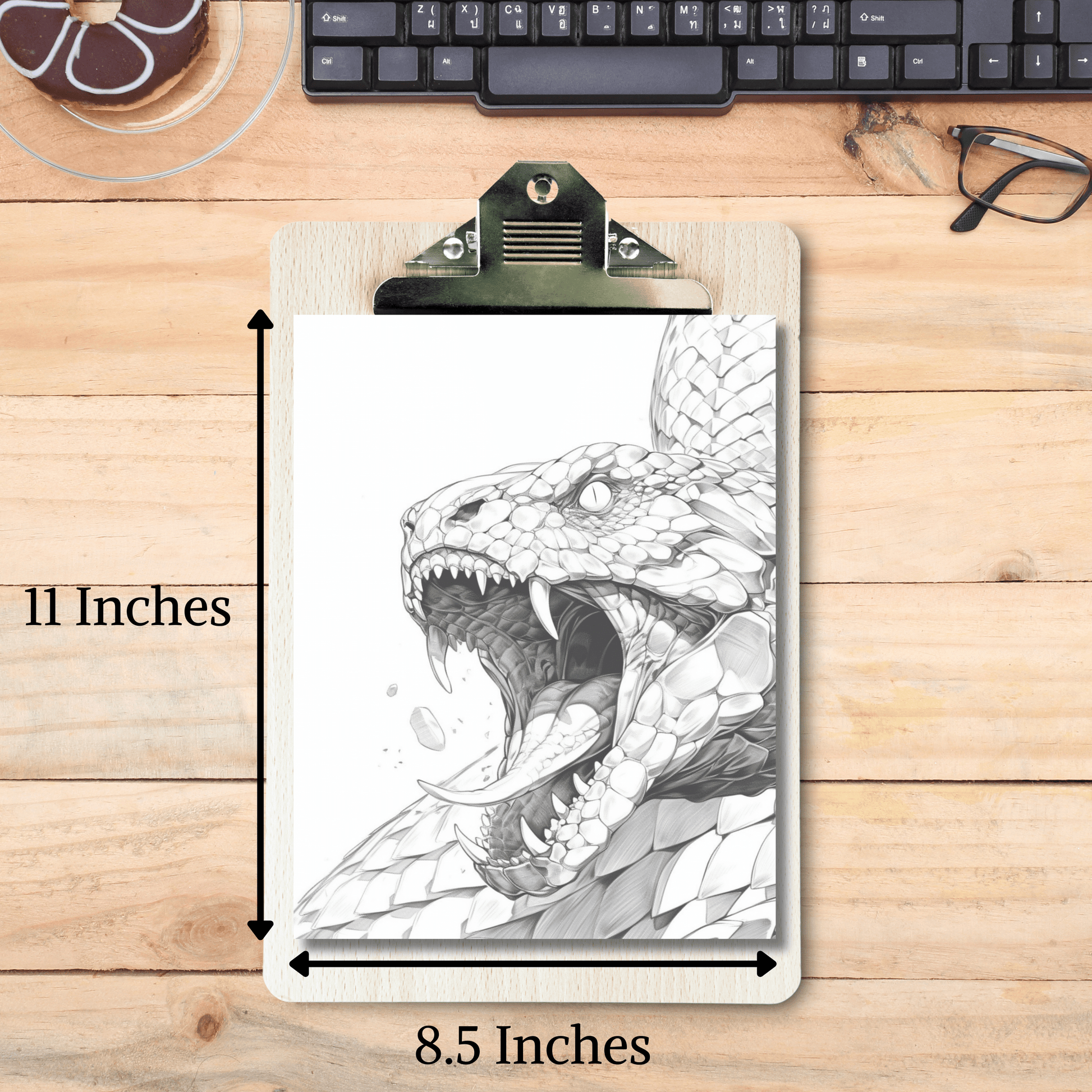 Realistic Jormungandr Coloring Book 1: Jormungandr Print Out Size Demo