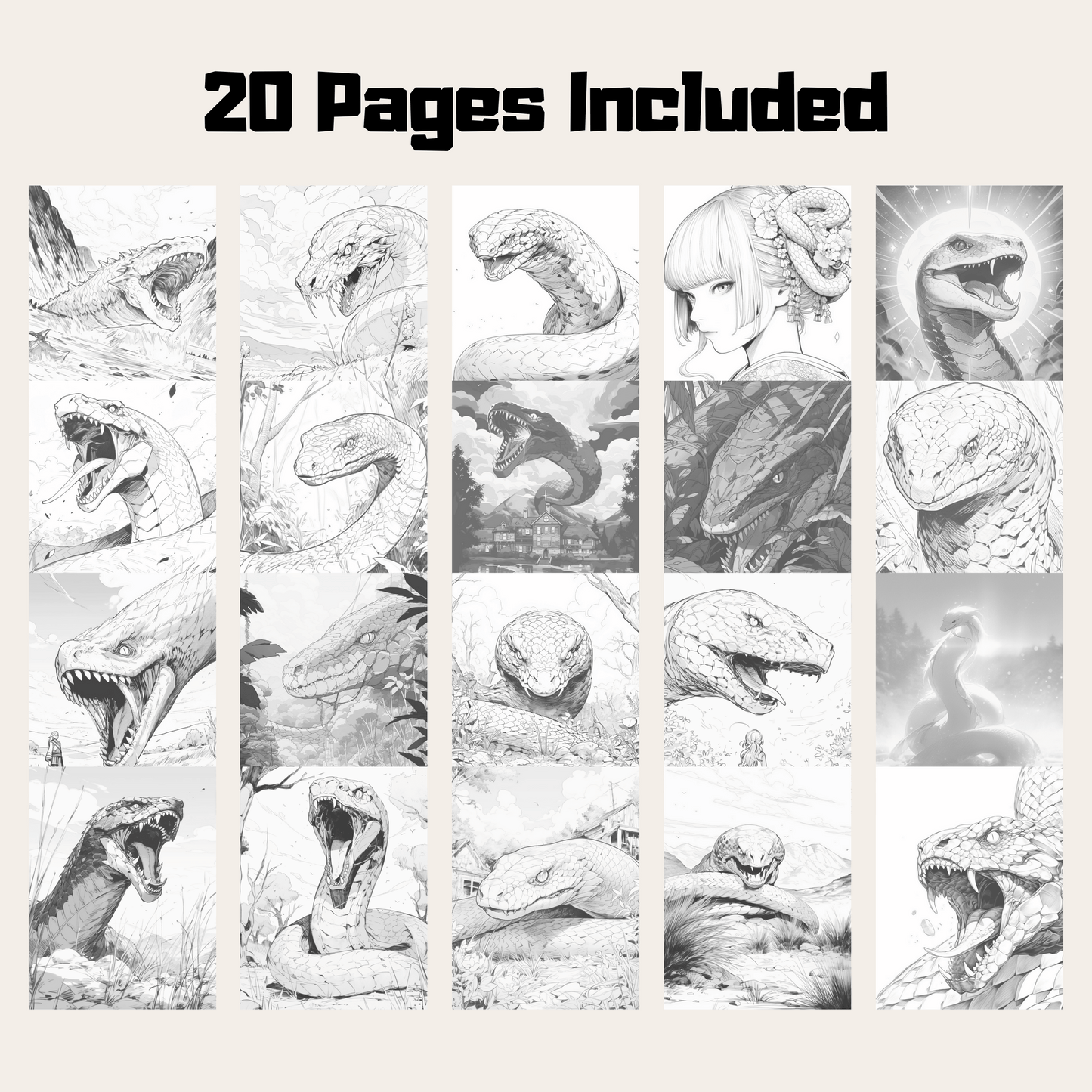 Realistic Jormungandr Coloring Book 1: Jormungandr 20 Pages Included