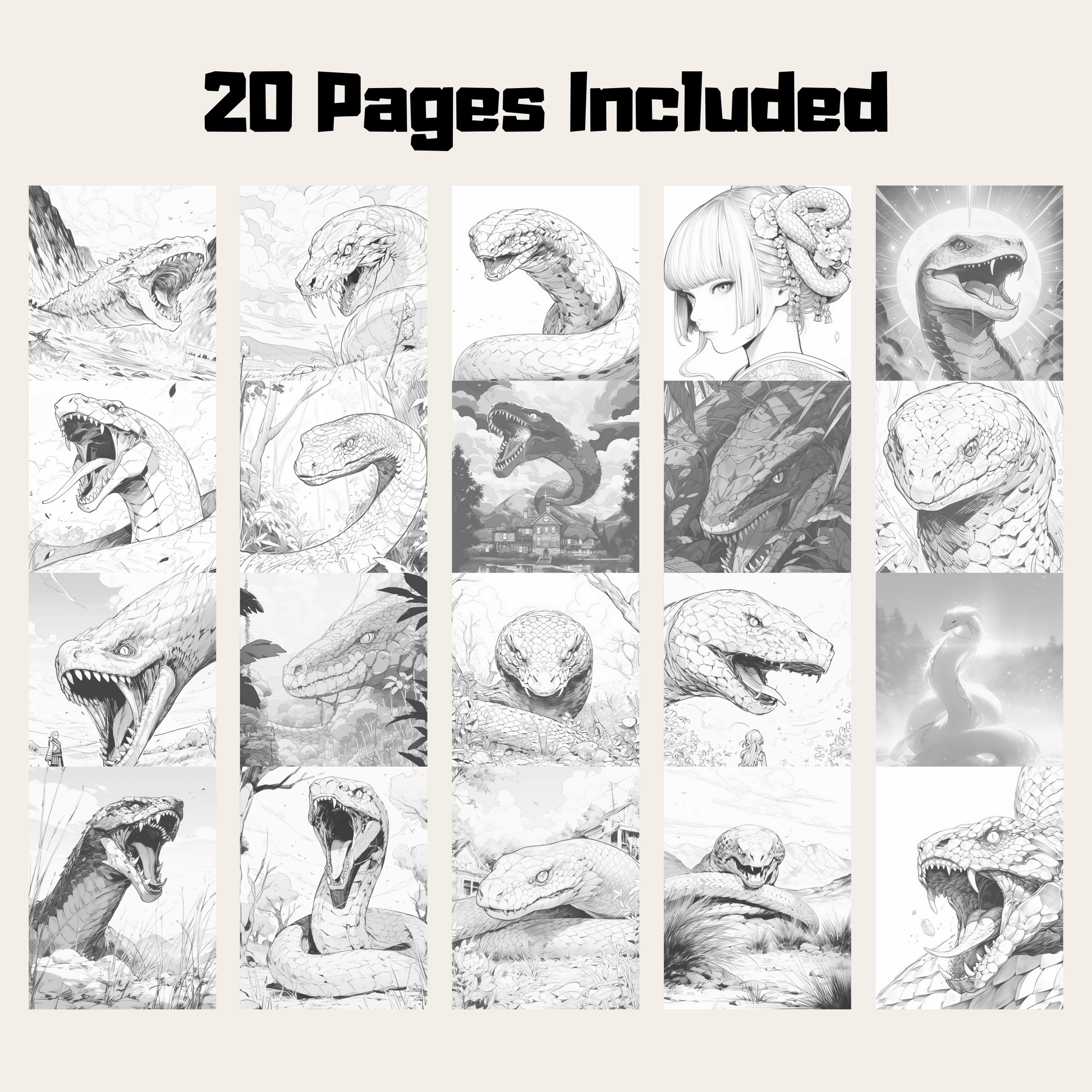 Realistic Jormungandr Coloring Book 1: Jormungandr 20 Pages Included