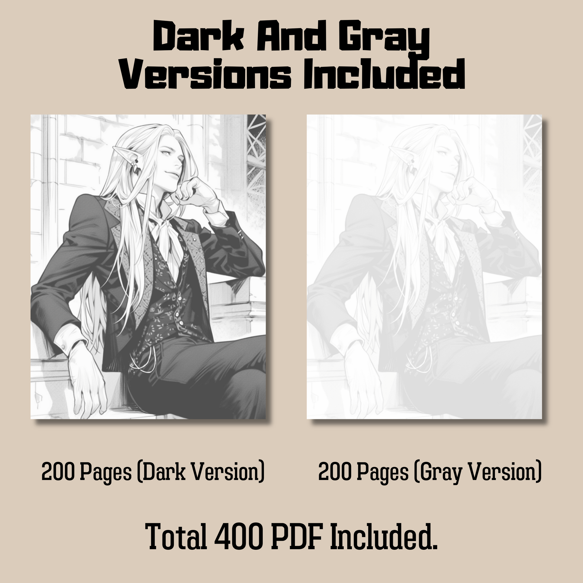 Realistic Legendary Creature Coloring Book Bundle 1: Legendary Creature Dark And Gray Versions Demo