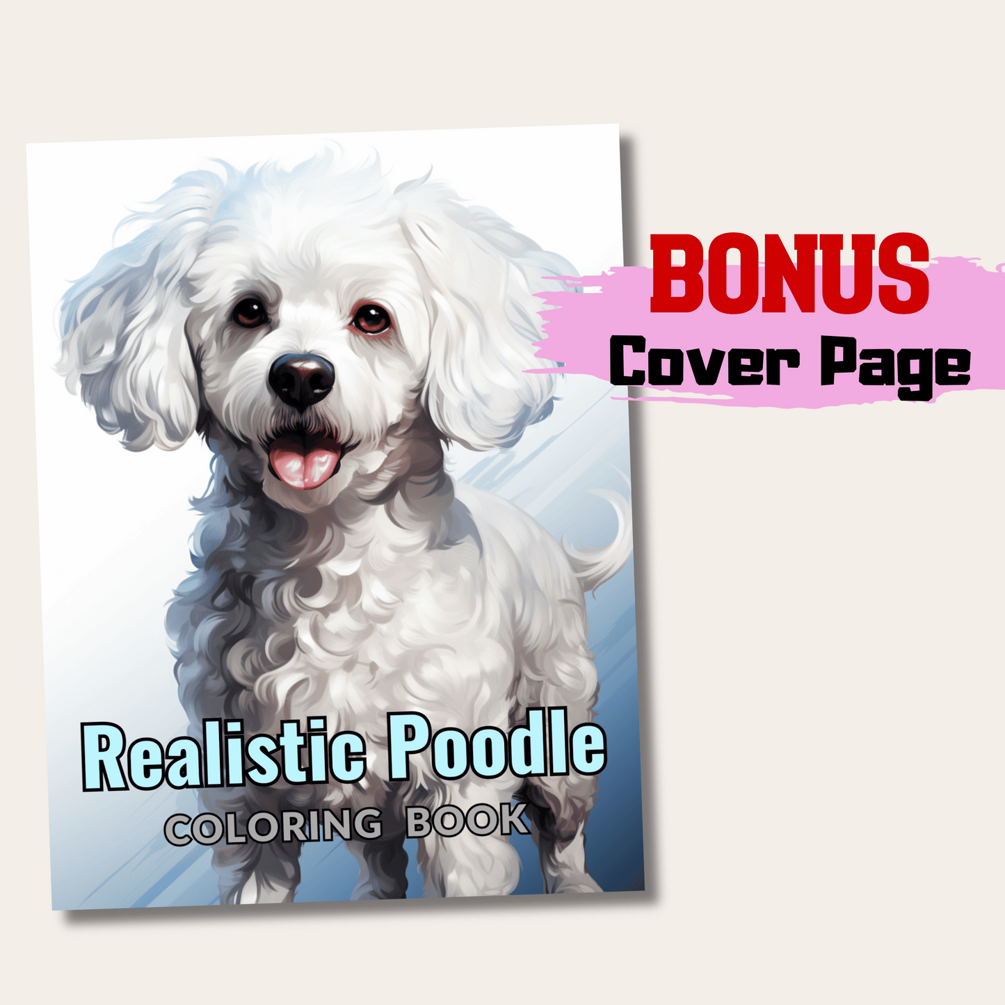 Realistic Poodle Coloring Book, Unleash Your Creativity with Lifelike Poodle Illustrations
