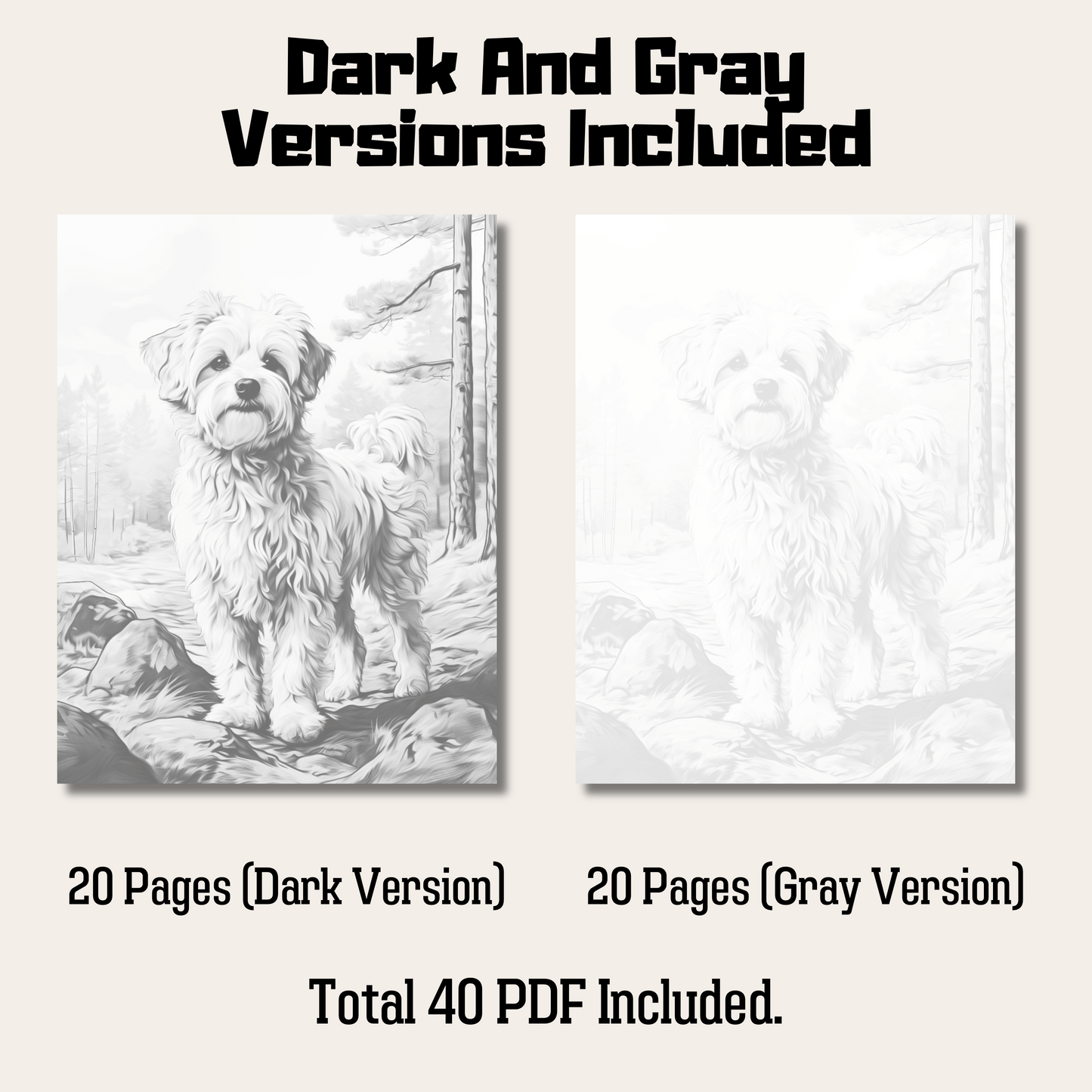 Realistic Poodle Coloring Book, Unleash Your Creativity with Lifelike Poodle Illustrations