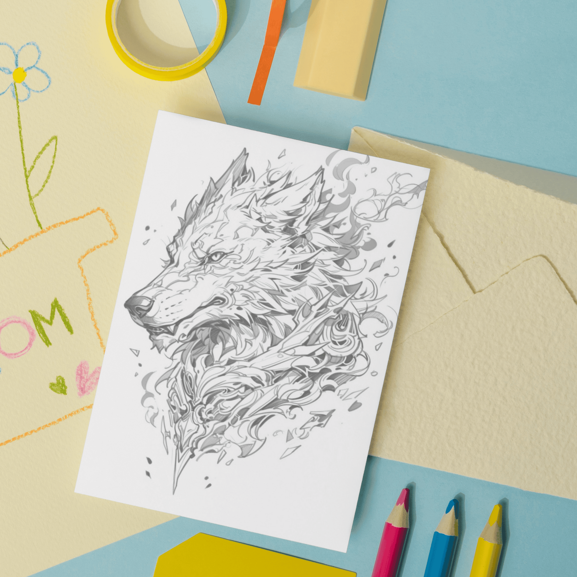 Realistic Werewolf Coloring Book 1: Werewolf Print Out Demo