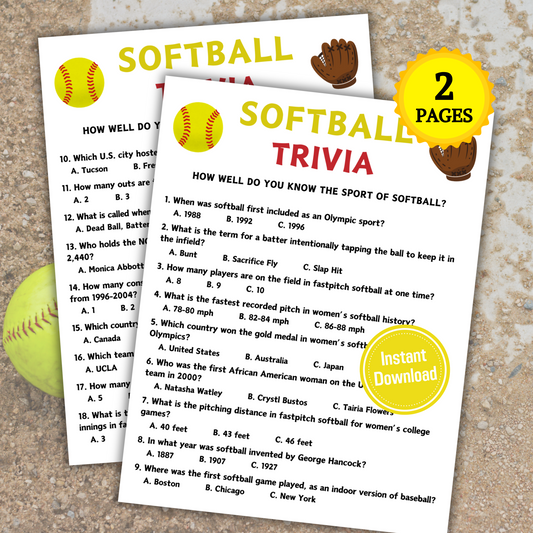 Softball Trivia Game | Softball Knowledge Quiz Game