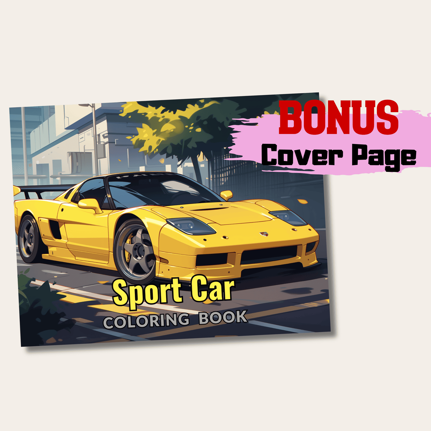 Sport Car Coloring Book, 20 Pages Detailed Illustrations PDF