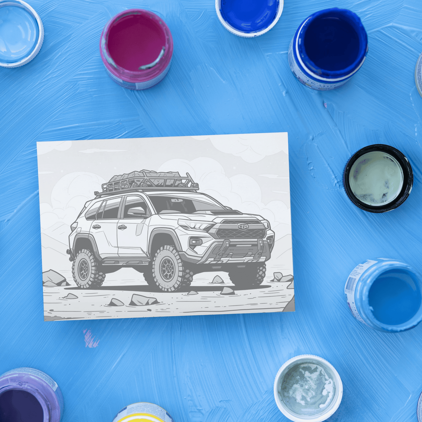 Sports Utility Vehicle Coloring Book, Fun and Educational SUV Coloring Pages