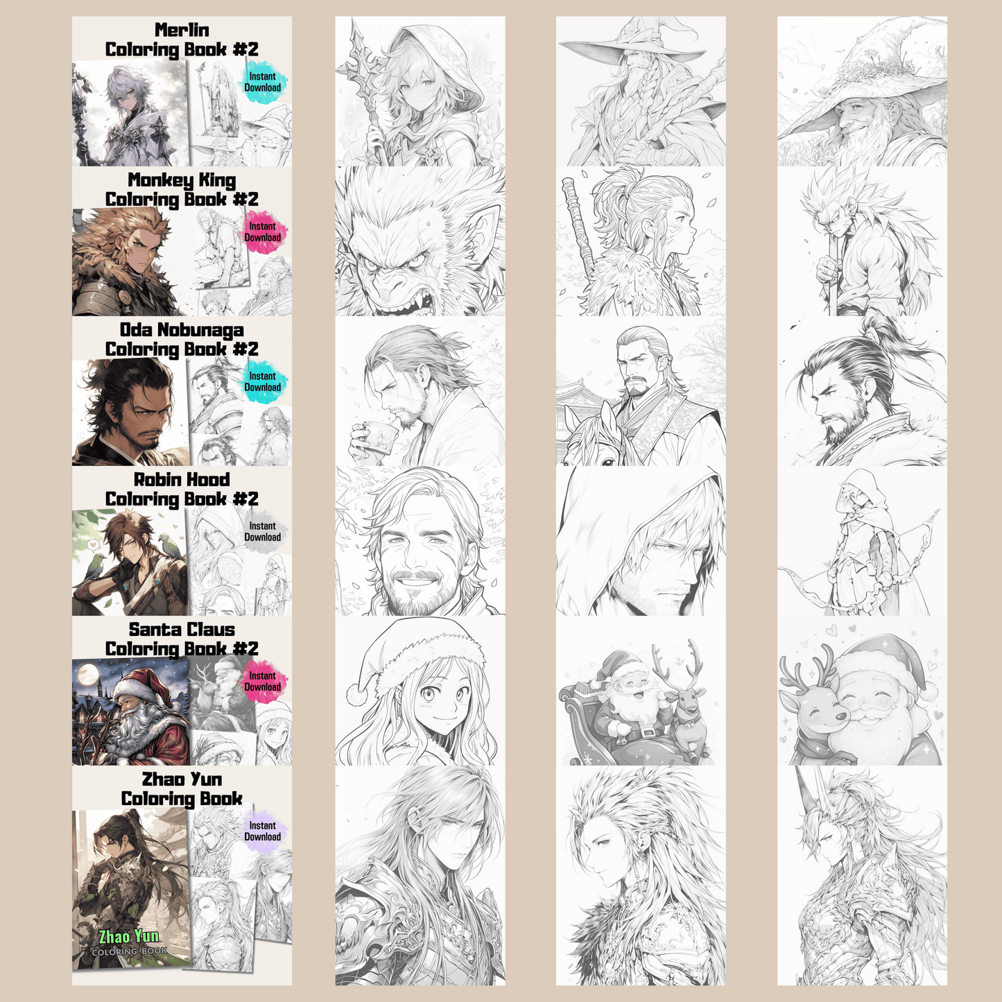 Story Characters Coloring Book 2: Story Characters 200 Pages Included