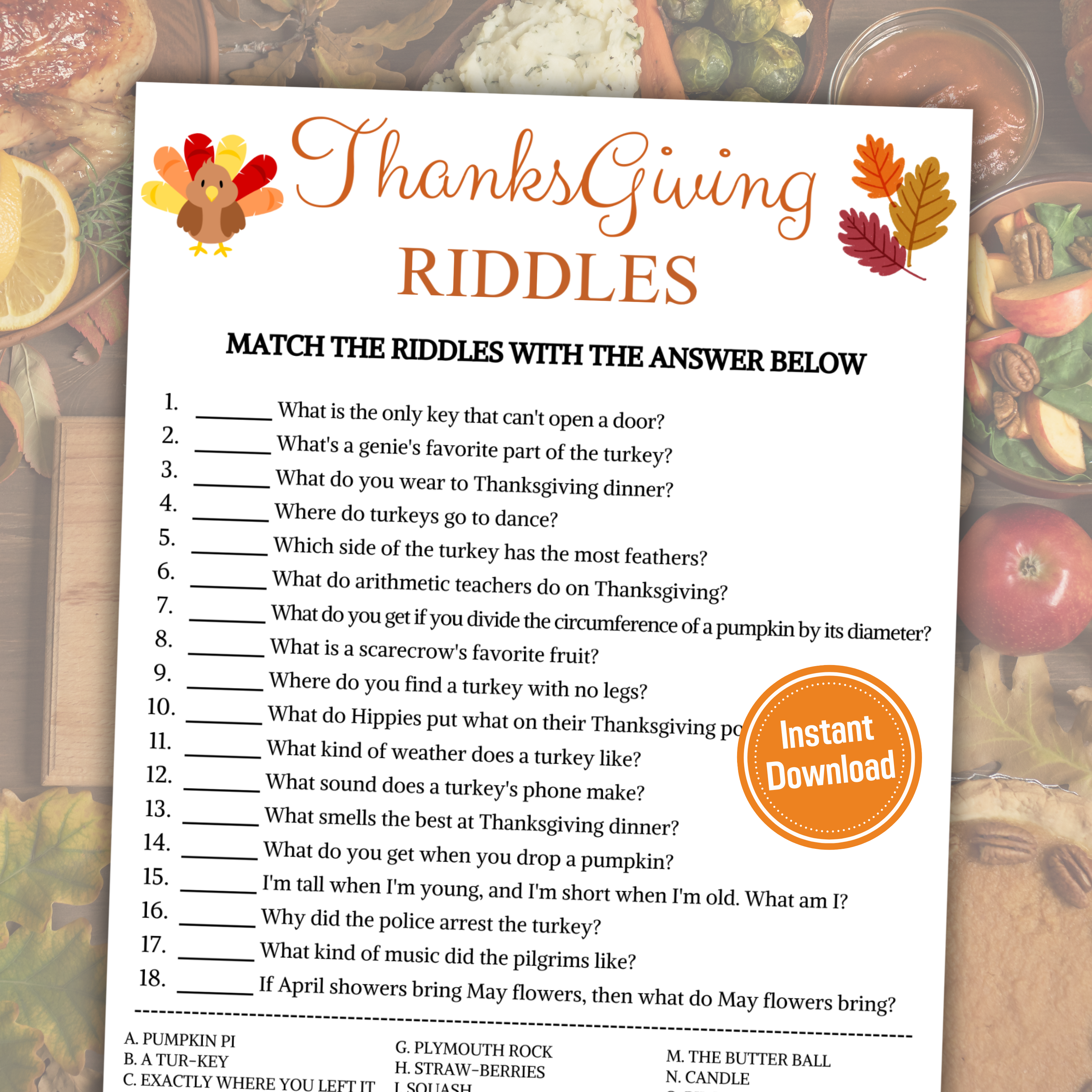 ThanksgivingRiddlesGame Promo1 thanksgiving riddles game | friendsgiving riddle me this games