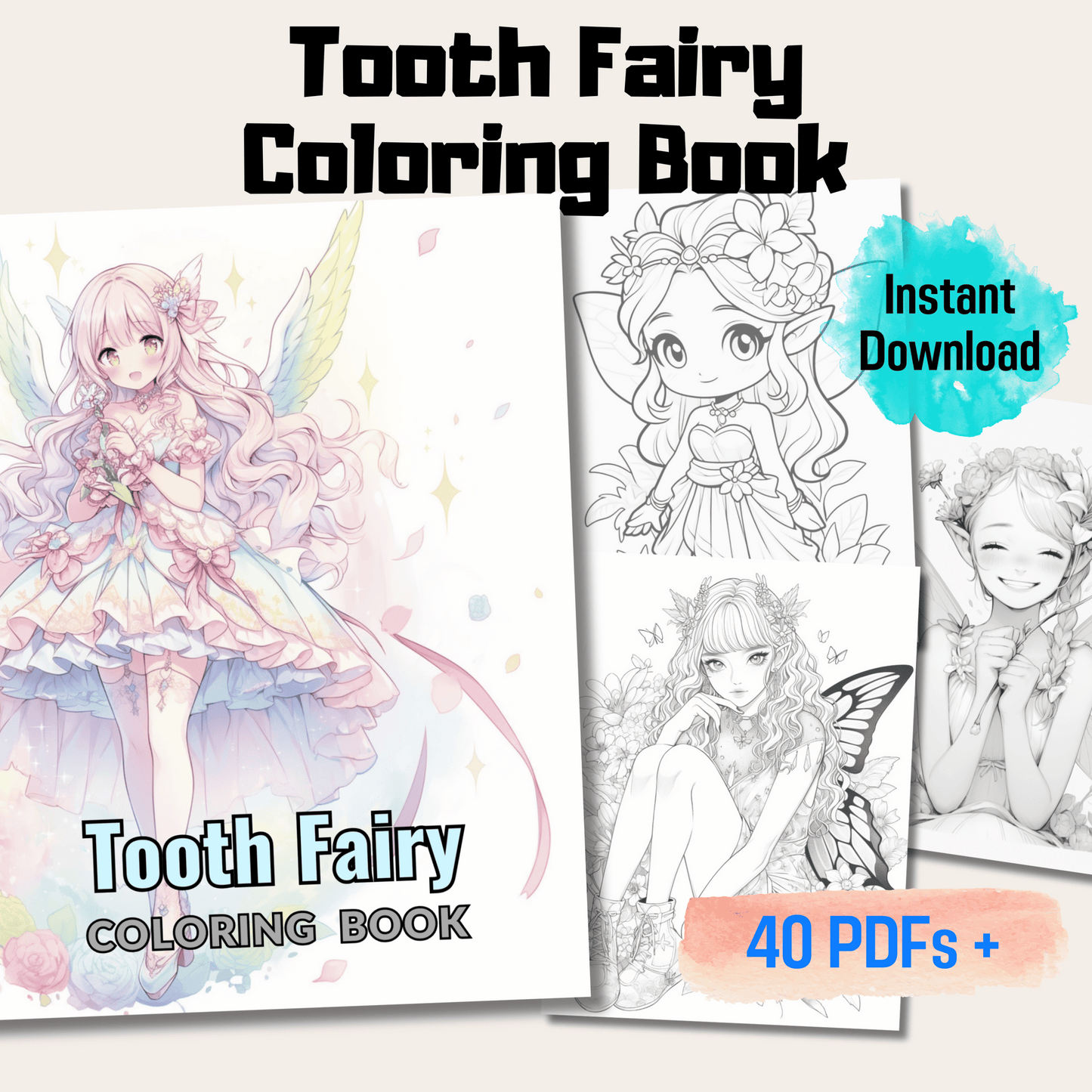 Tooth Fairy Coloring Book 1: Tooth Fairy