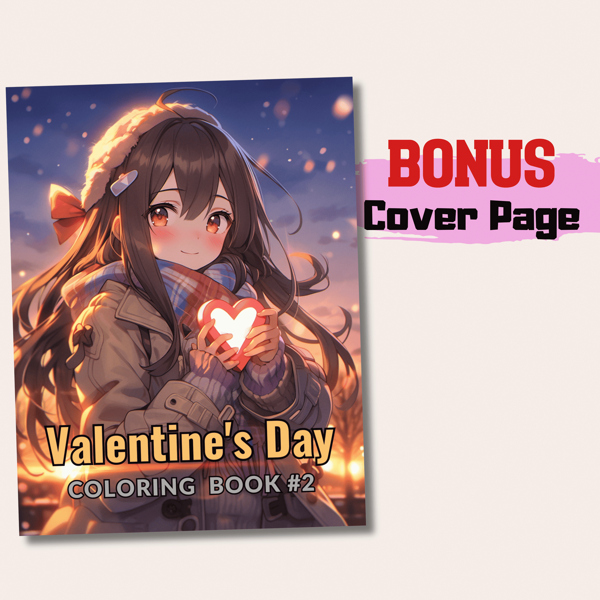 Valentine's Day Coloring Book 2: Valentine's Day Cover Page