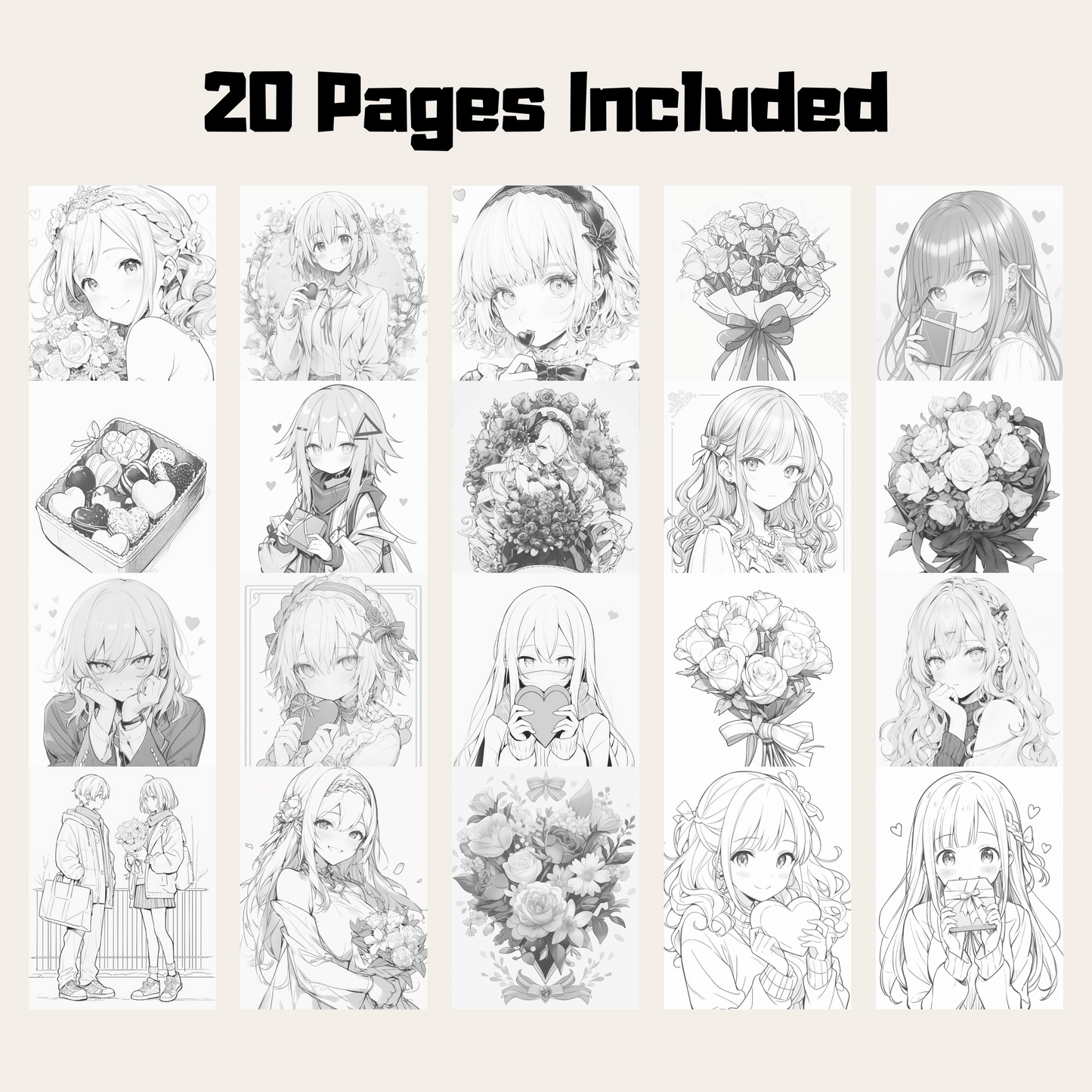 Valentine's Day Coloring Book 2: Valentine's Day 20 Pages Included