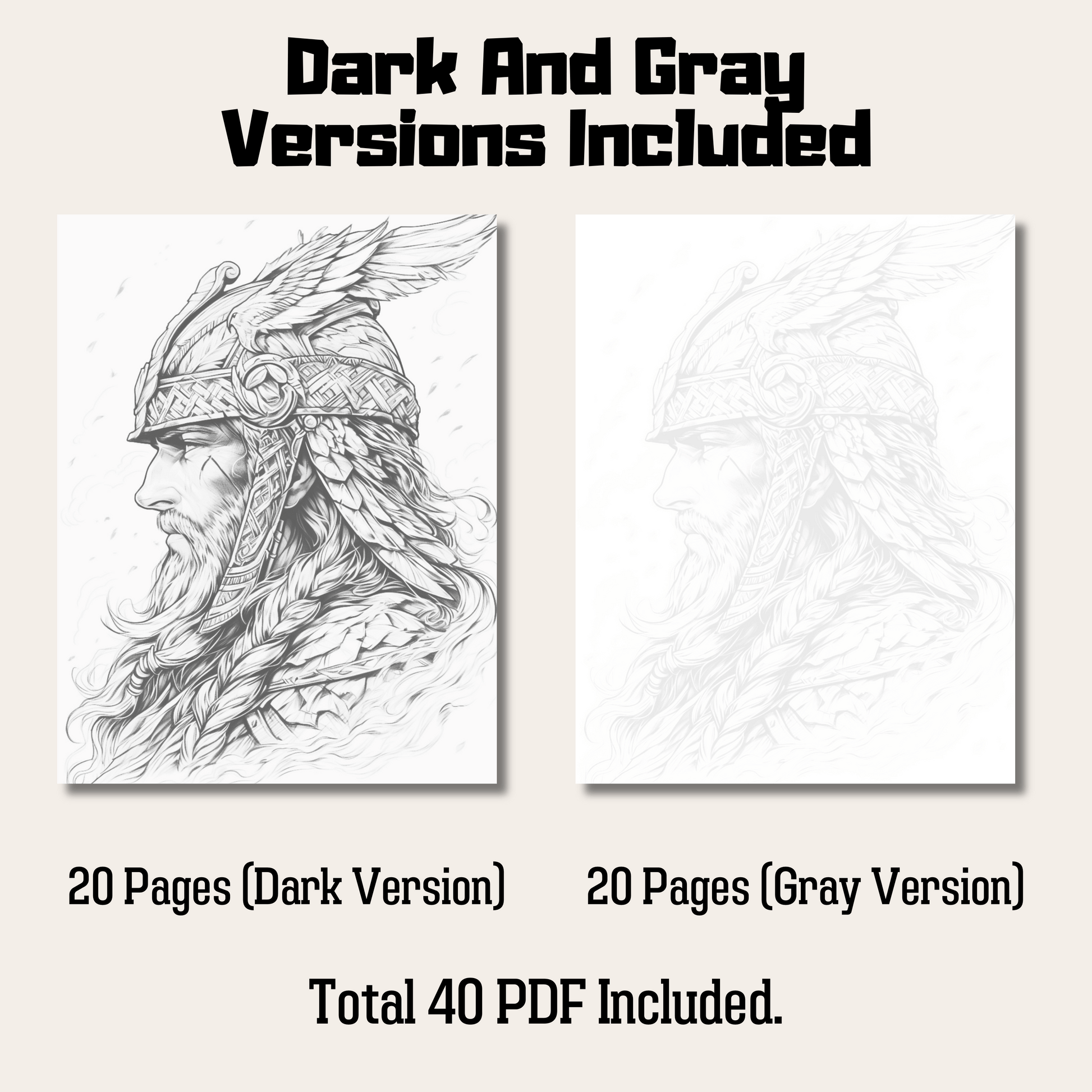 Viking Festival Coloring Book 2: Viking Festival Dark And Gray Versions Demo