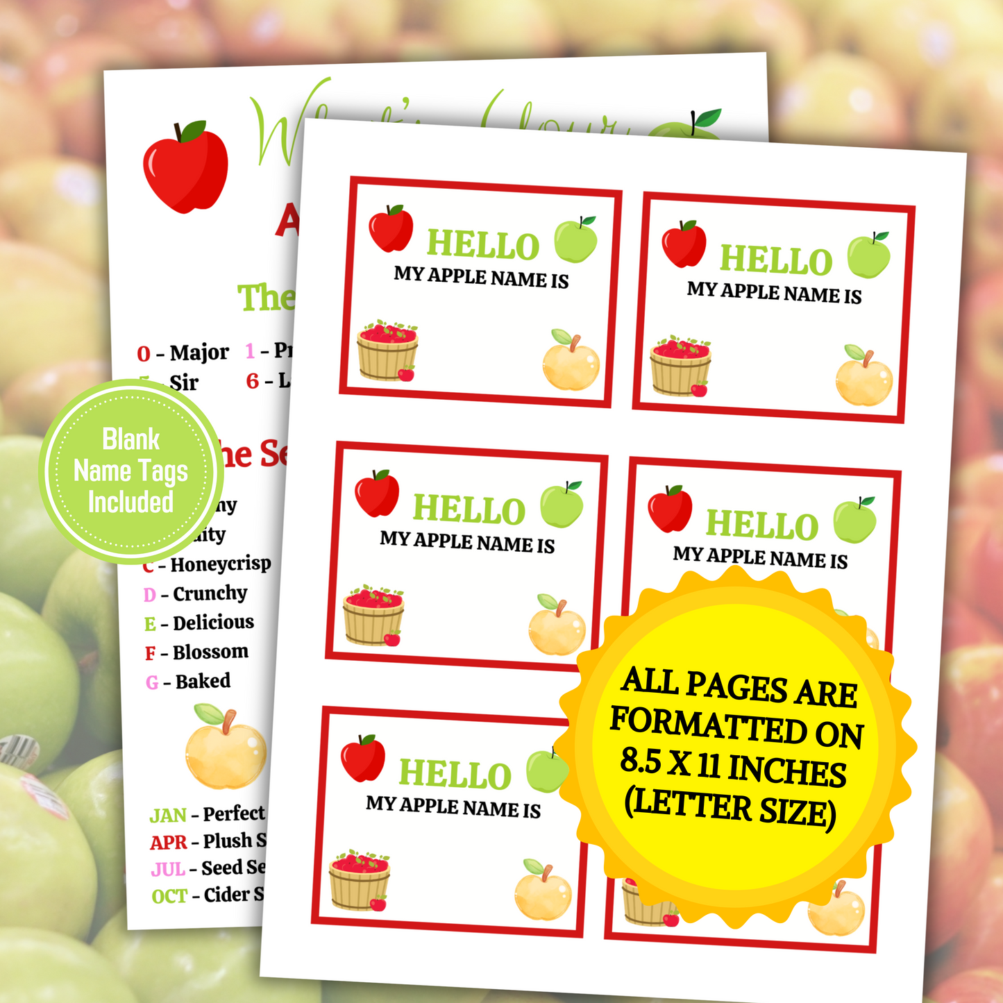 What's Your Apple Name Game | Printable Apple Name Generator