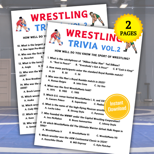 Wrestling Trivia Game Vol.2 | Wrestling Knowledge Quiz Game