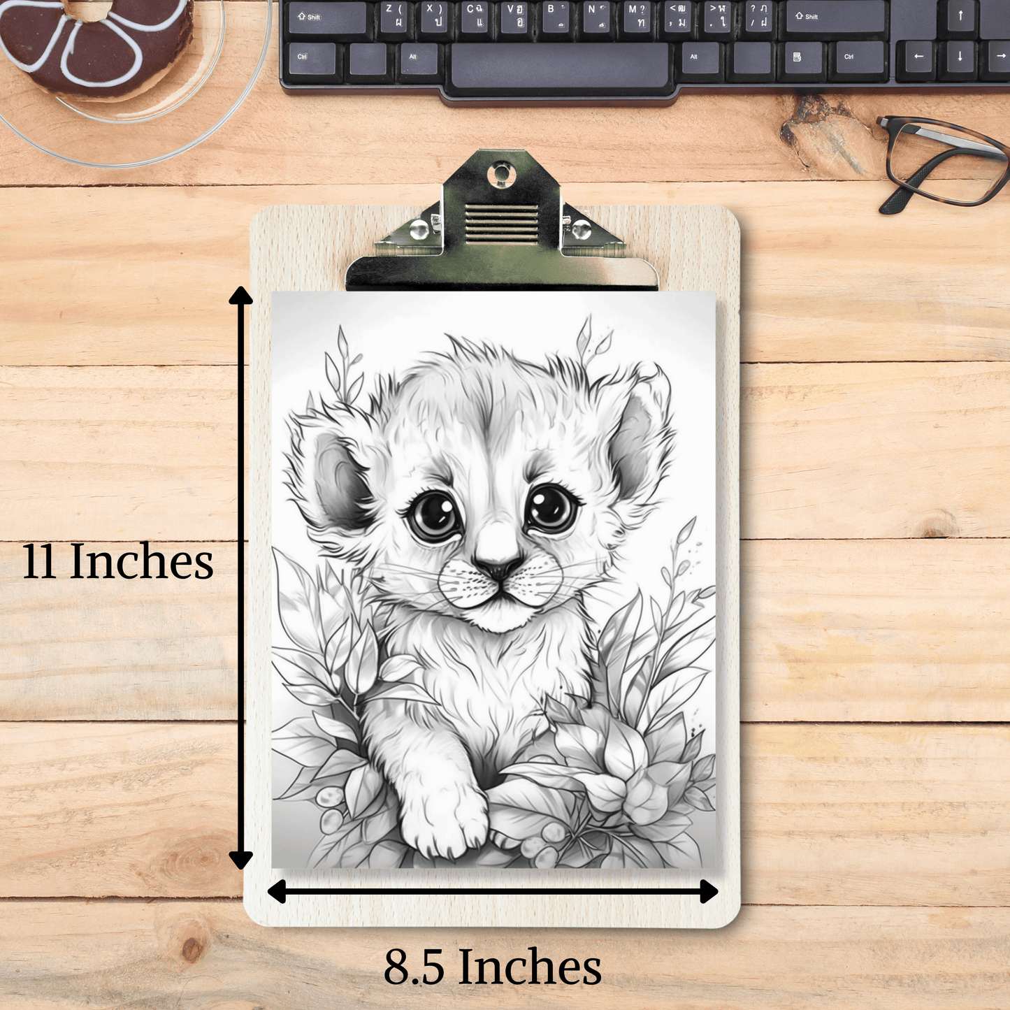 Adorable Baby Animal Coloring Book Bundle 1: Baby Animal Print Out Size Demo