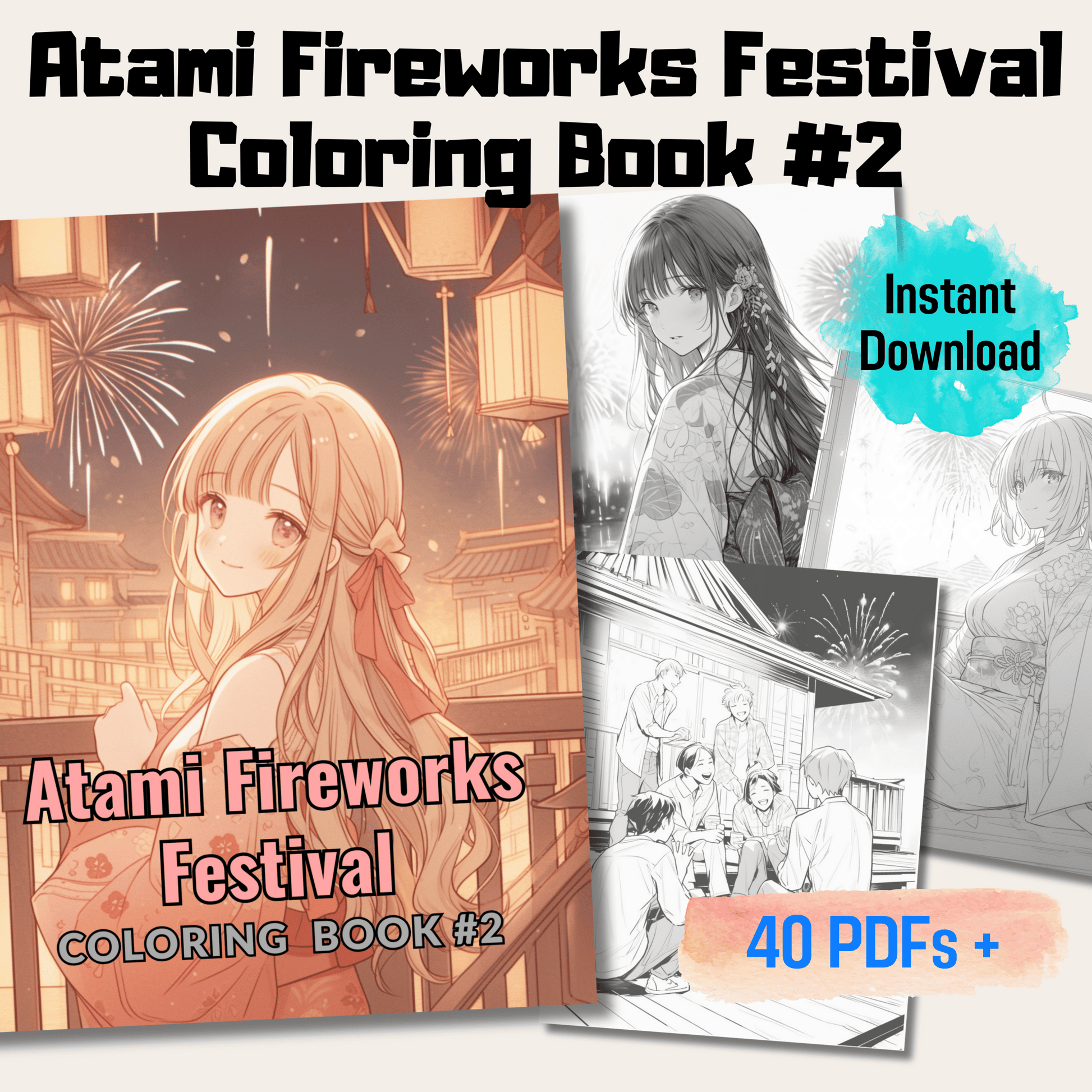 Atami Fireworks Festival Coloring Book 2: Atami Fireworks Festival