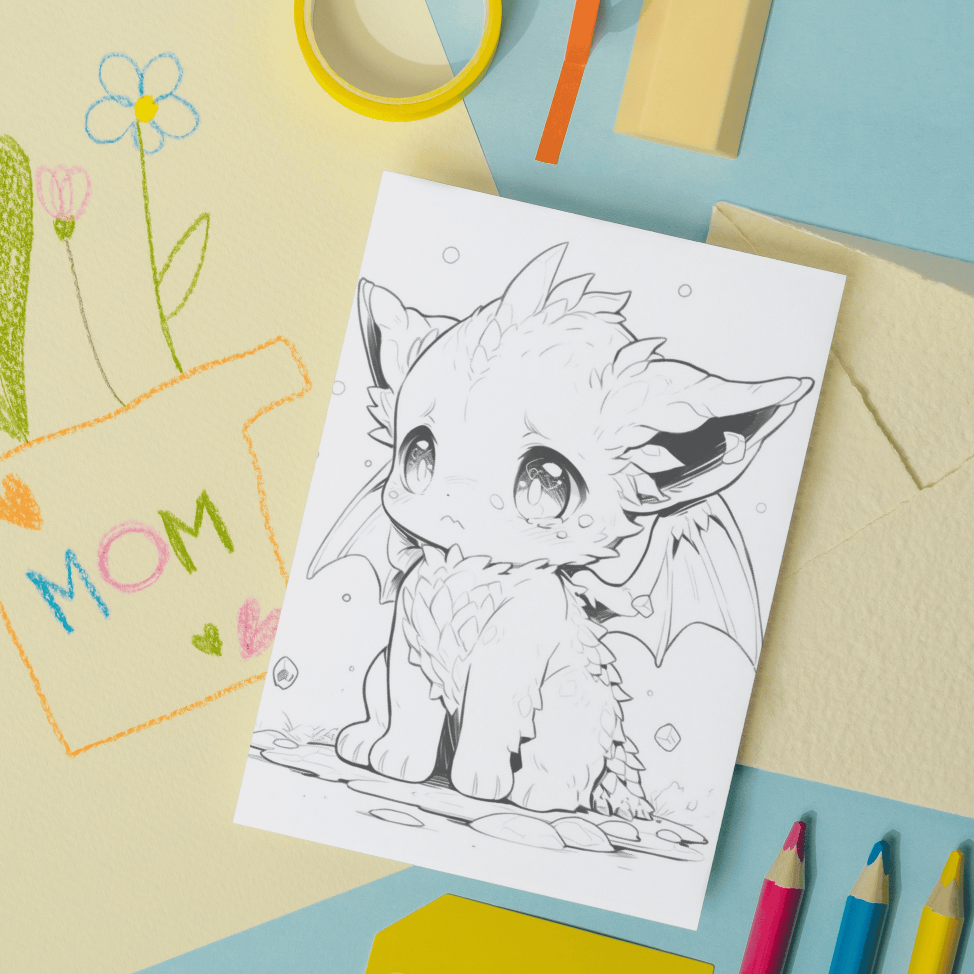 Baby Dragon Coloring Book 2: Baby Dragon Print Out Demo