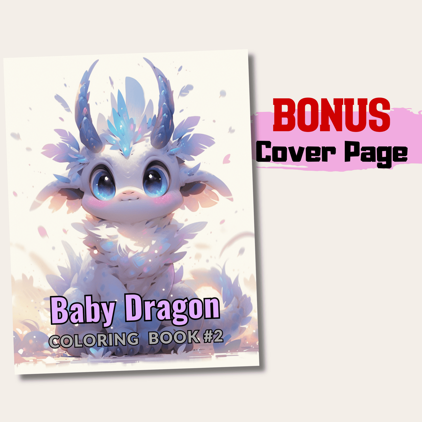 Baby Dragon Coloring Book 2: Baby Dragon Cover Page